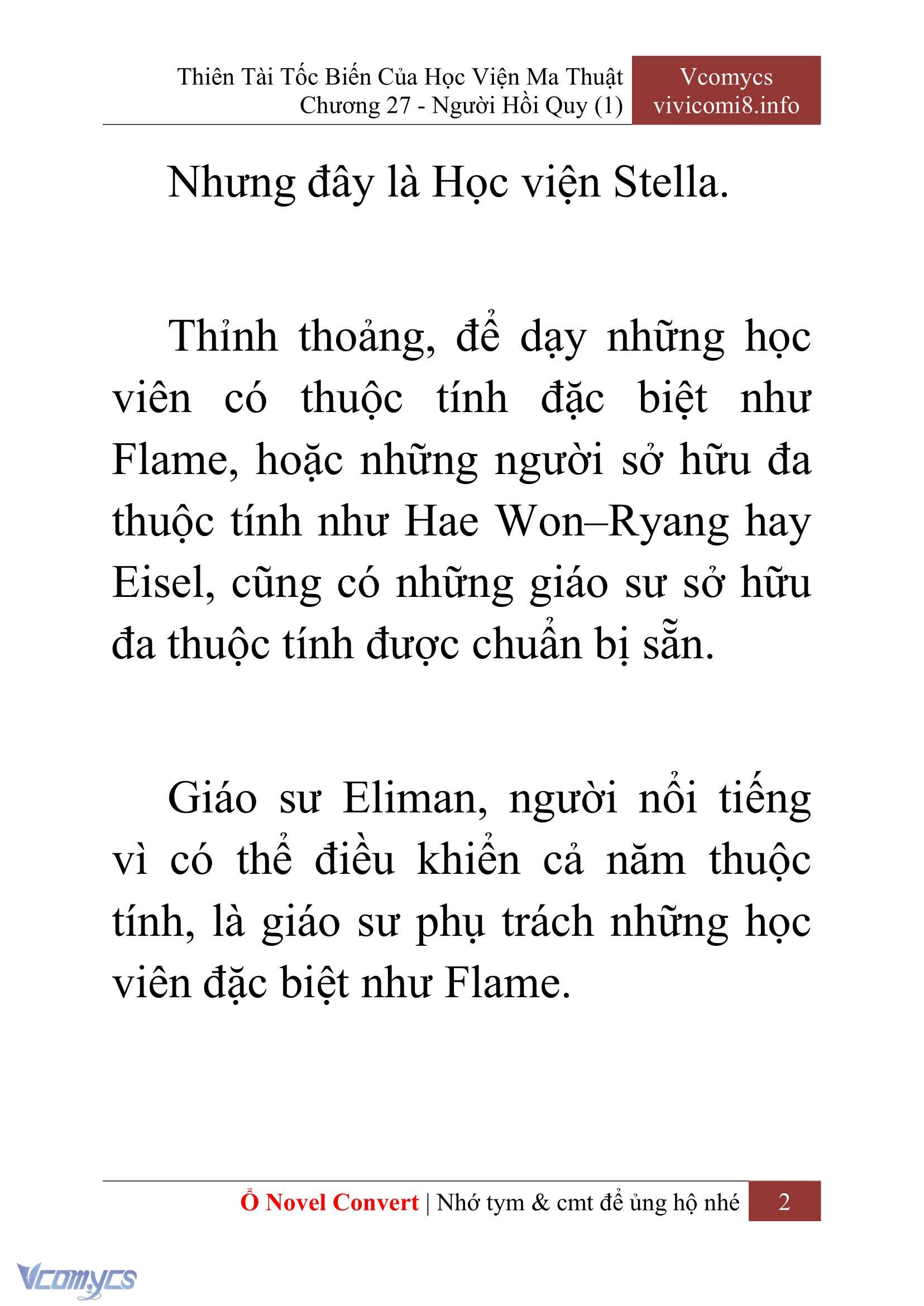 [Novel] Thiên Tài Tốc Biến Của Học Viện Ma Thuật Chap 27 - Trang 2
