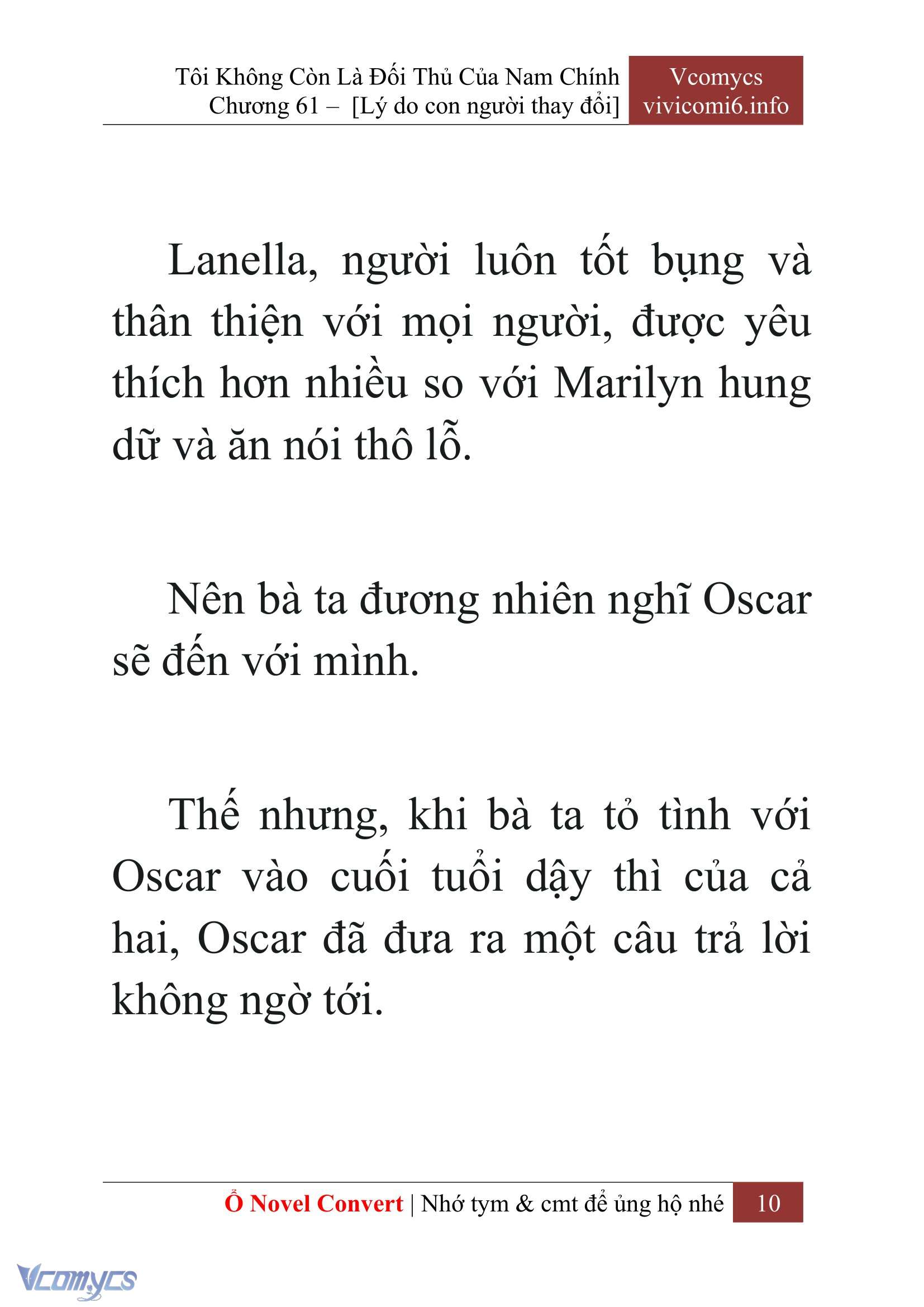 [Novel] Tôi Không Còn Là Đối Thủ Của Nam Chính Chap 61 - Trang 2