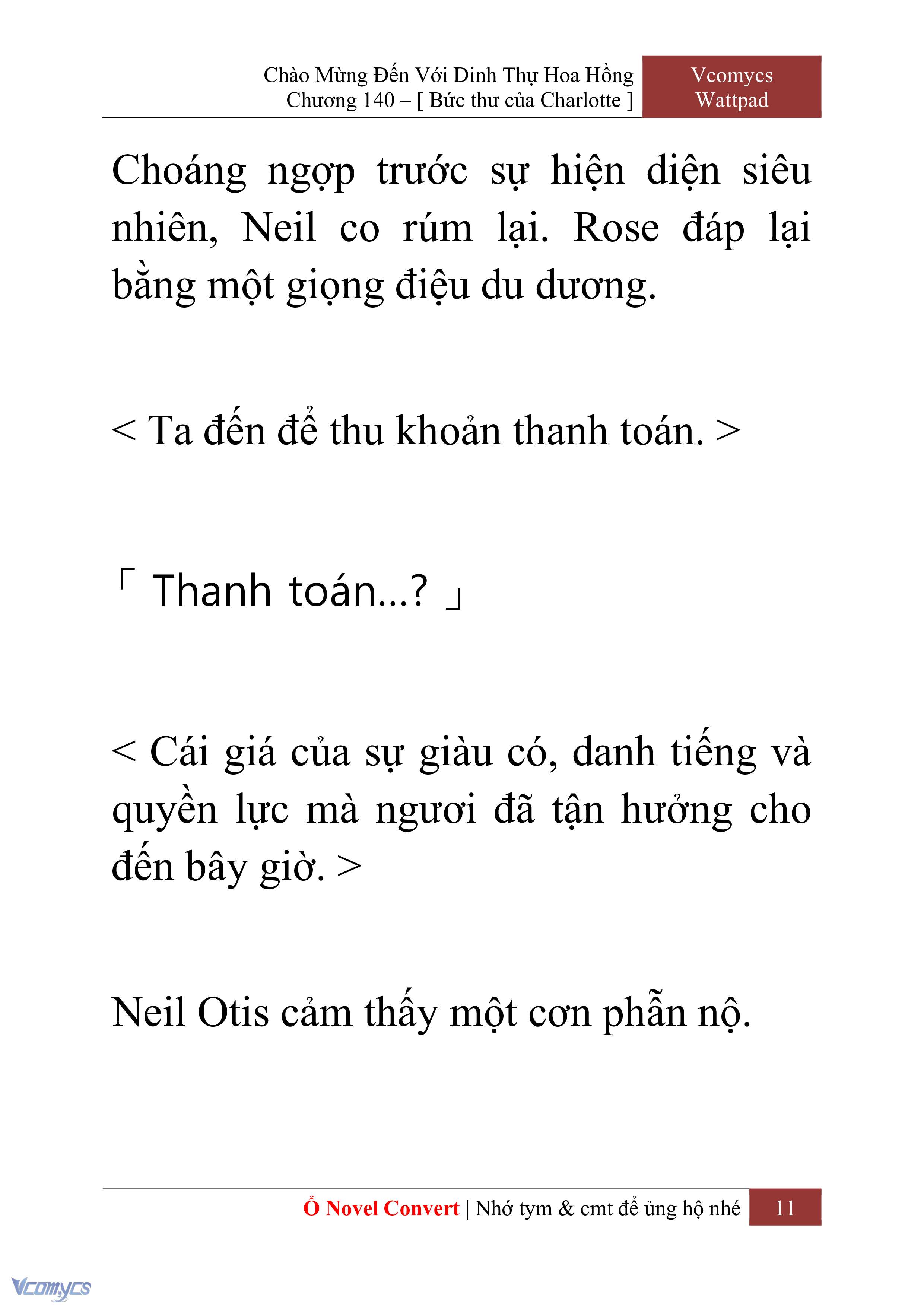 [Novel] Chào Mừng Đến Với Dinh Thự Hoa Hồng Chap 140 - Next Chap 141