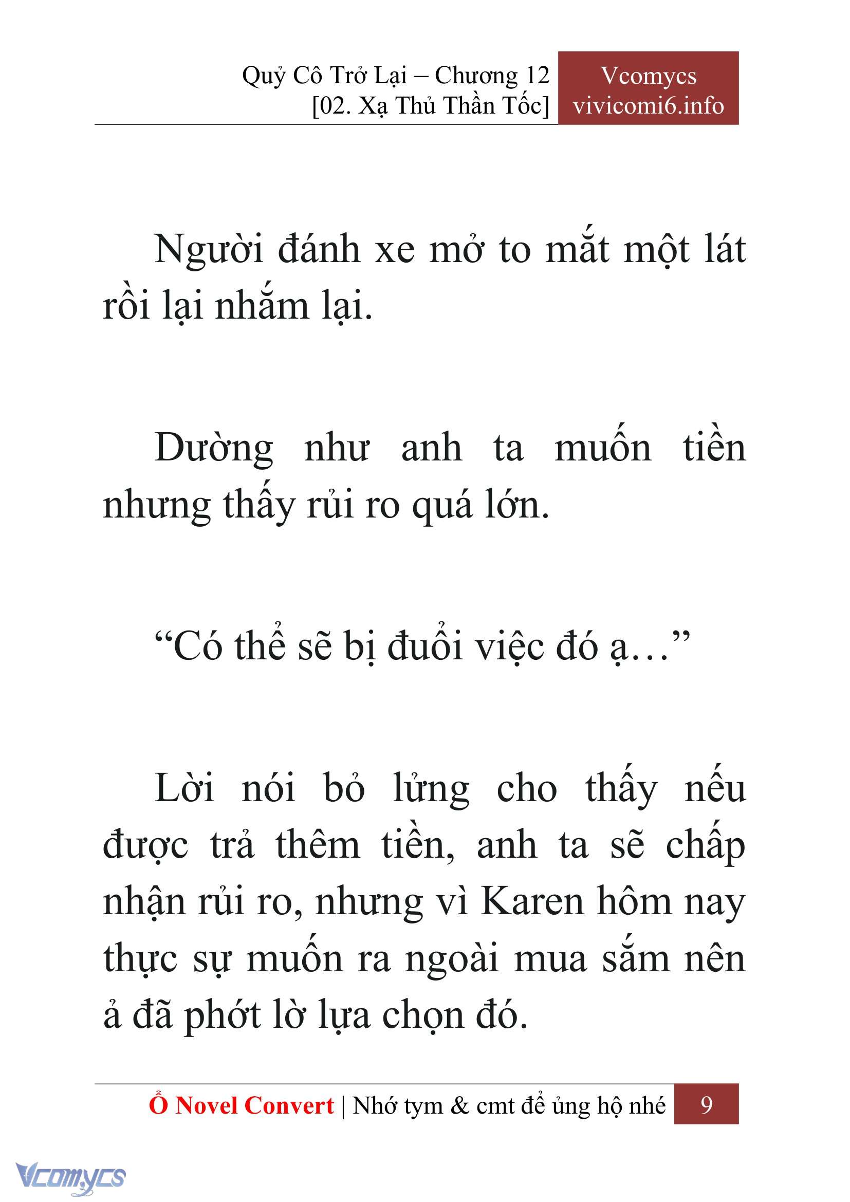 [Novel] Quý Cô Trở Lại Chap 12 - Trang 2