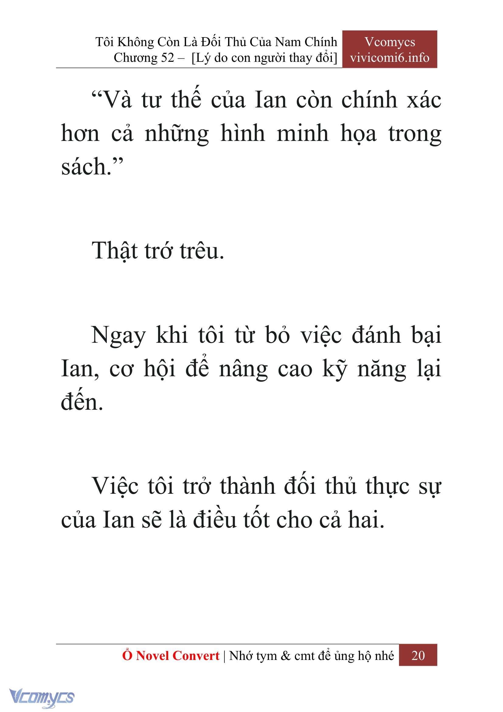 [Novel] Tôi Không Còn Là Đối Thủ Của Nam Chính Chap 52 - Trang 2