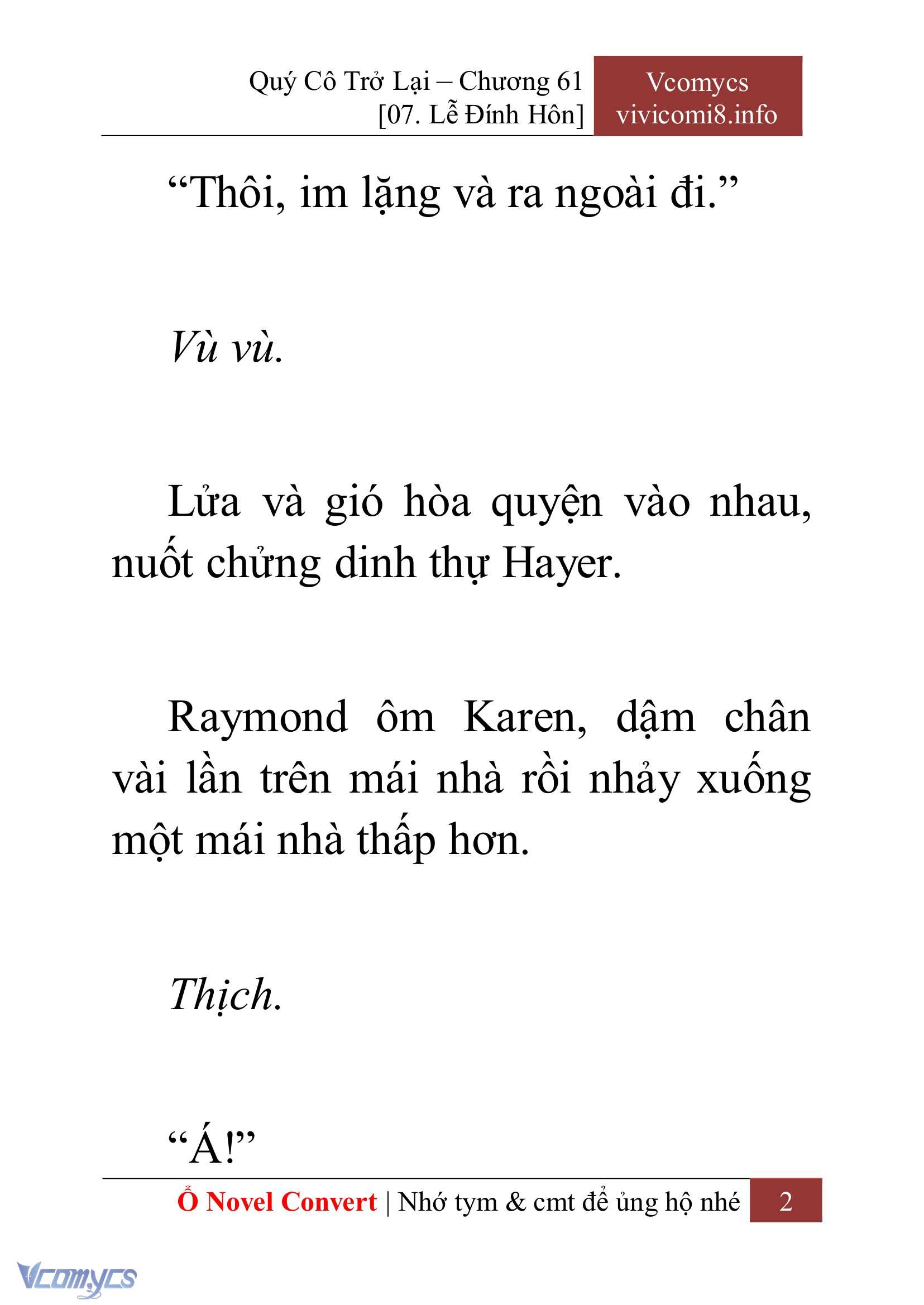 [Novel] Quý Cô Trở Lại Chap 61 - Trang 2