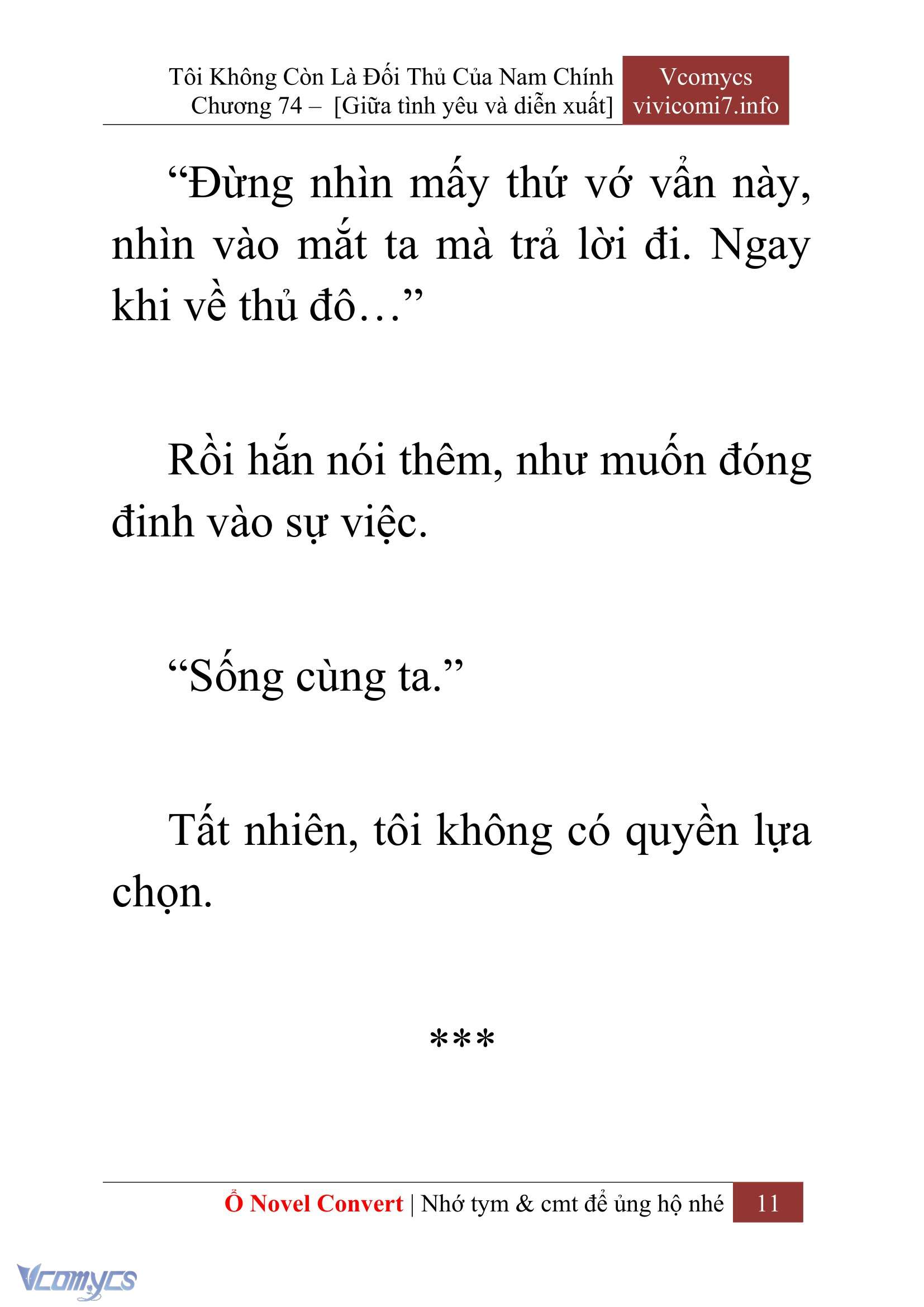 [Novel] Tôi Không Còn Là Đối Thủ Của Nam Chính Chap 74 - Trang 2