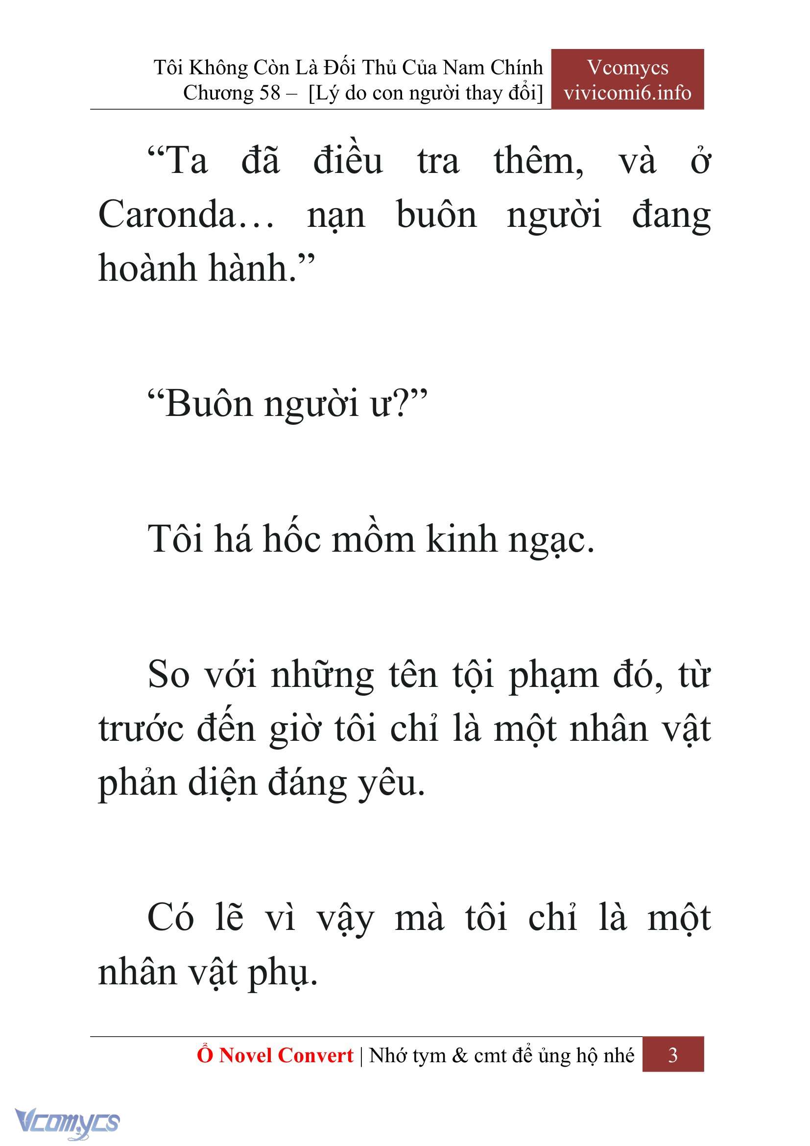 [Novel] Tôi Không Còn Là Đối Thủ Của Nam Chính Chap 58 - Trang 2