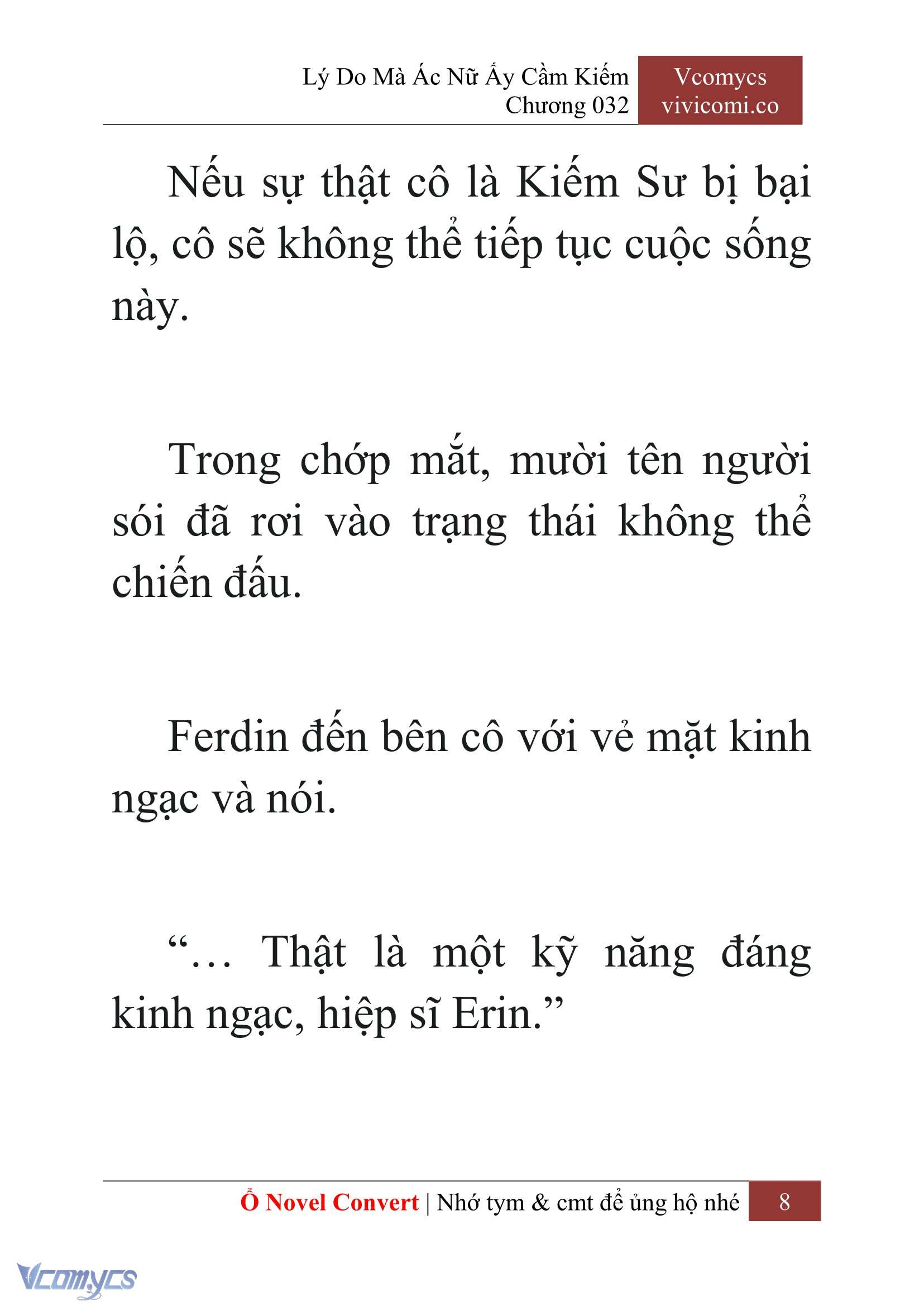 [Novel] Lý Do Mà Ác Nữ Ấy Cầm Kiếm Chap 32 - Next Chap 33