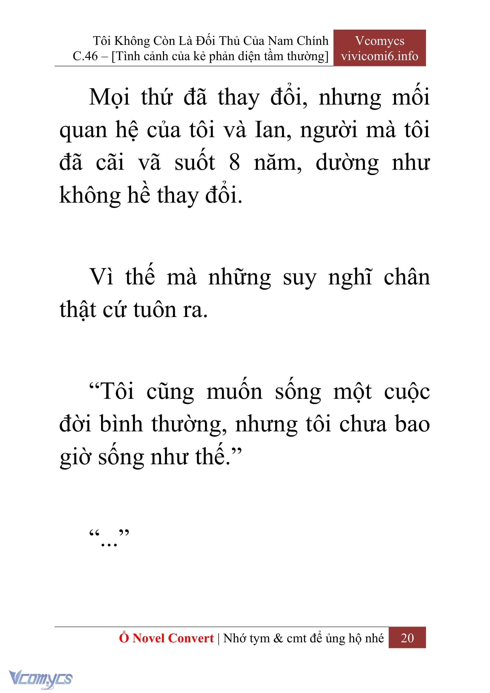 [Novel] Tôi Không Còn Là Đối Thủ Của Nam Chính Chap 46 - Trang 2
