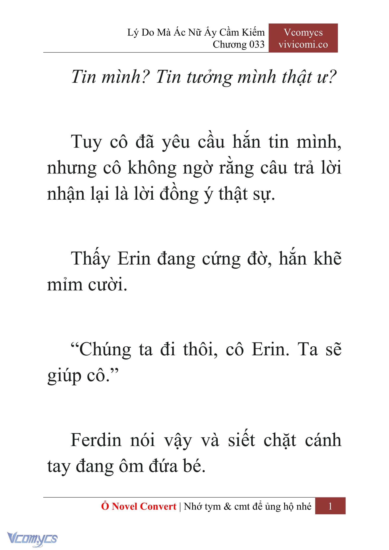 [Novel] Lý Do Mà Ác Nữ Ấy Cầm Kiếm Chap 33 - Next Chap 34