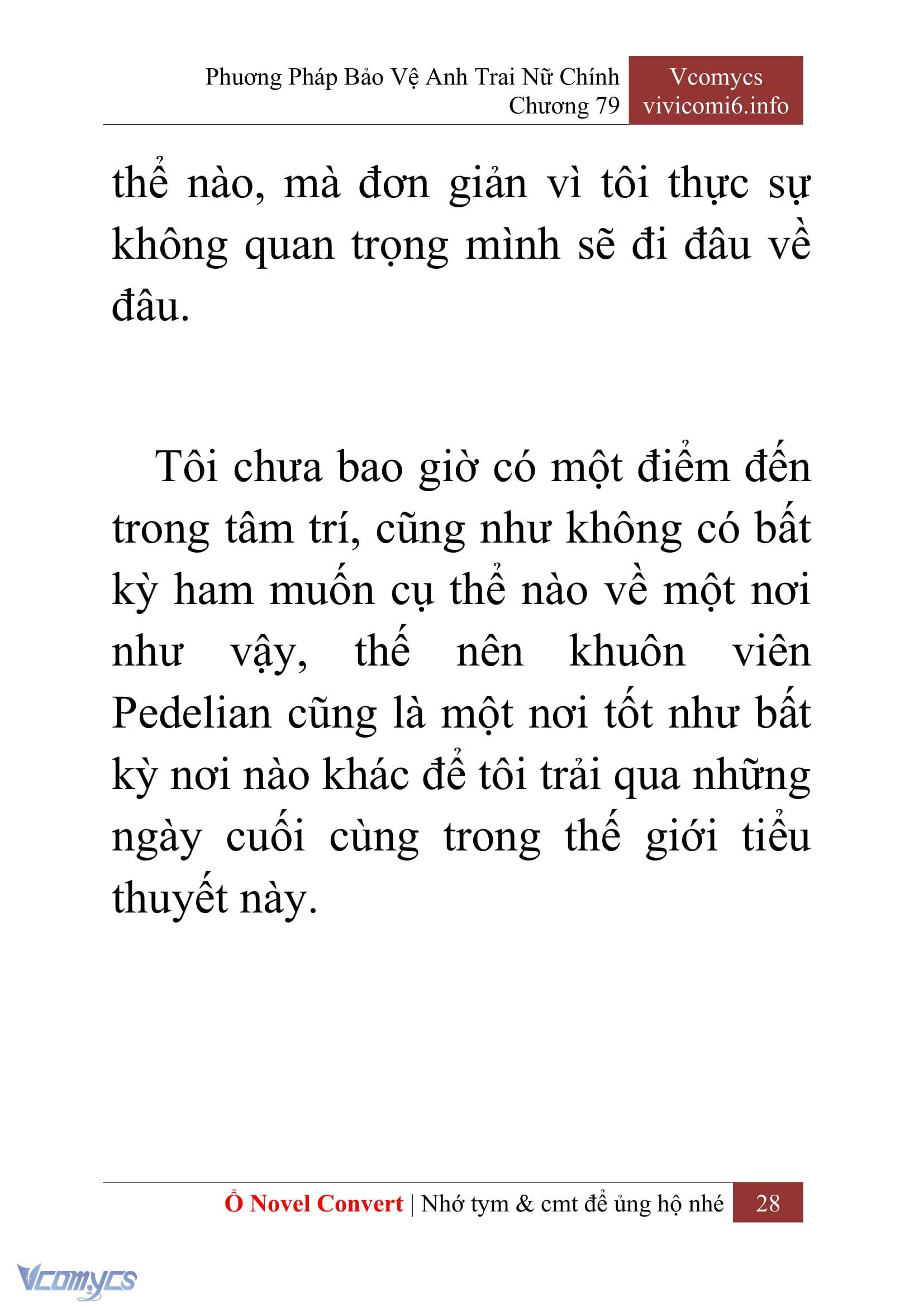 [Novel] Phương Pháp Bảo Vệ Anh Trai Nữ Chính Chap 79 - Trang 2