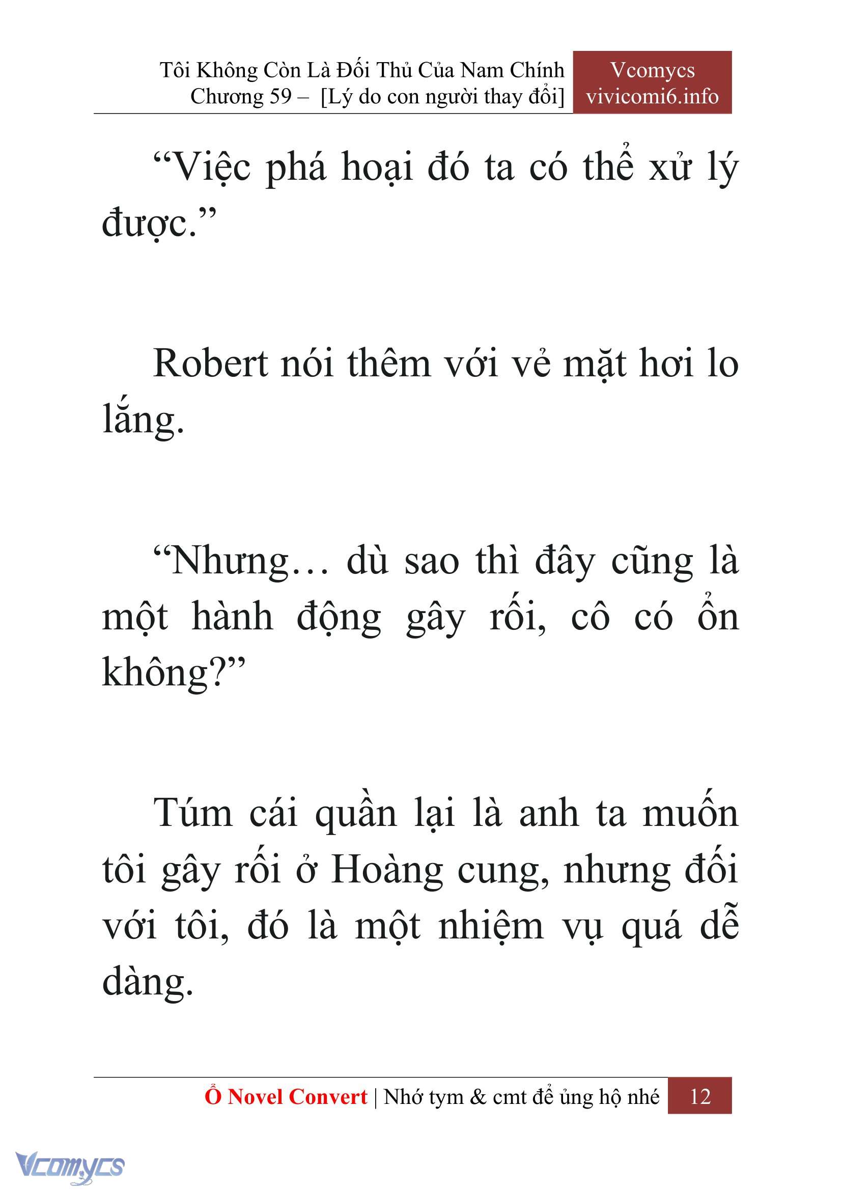 [Novel] Tôi Không Còn Là Đối Thủ Của Nam Chính Chap 59 - Trang 2