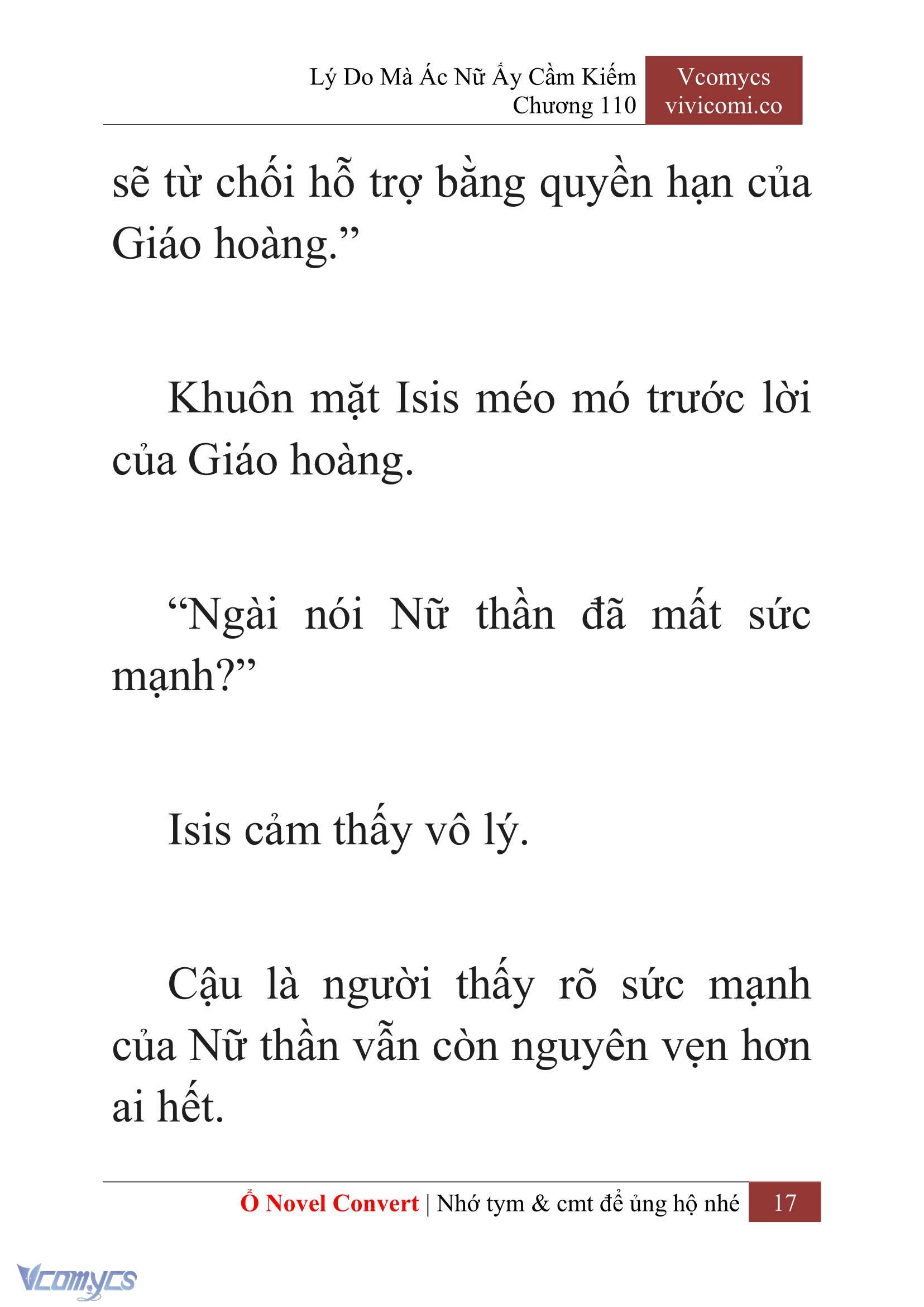 [Novel] Lý Do Mà Ác Nữ Ấy Cầm Kiếm Chap 110 - Next 