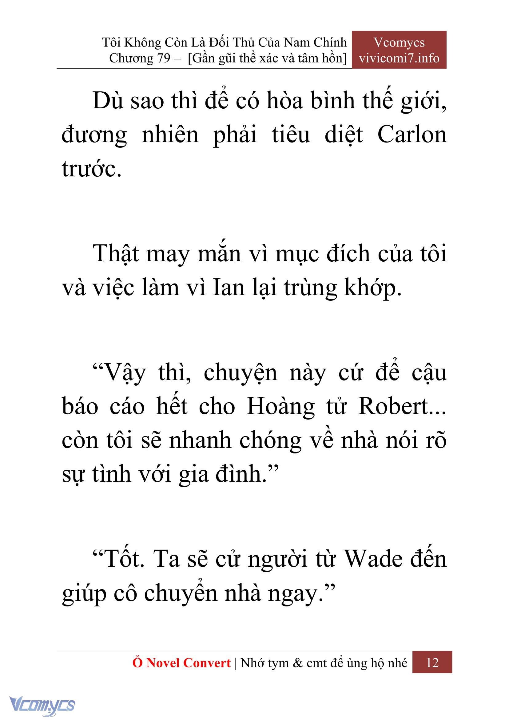 [Novel] Tôi Không Còn Là Đối Thủ Của Nam Chính Chap 79 - Next Chap 80