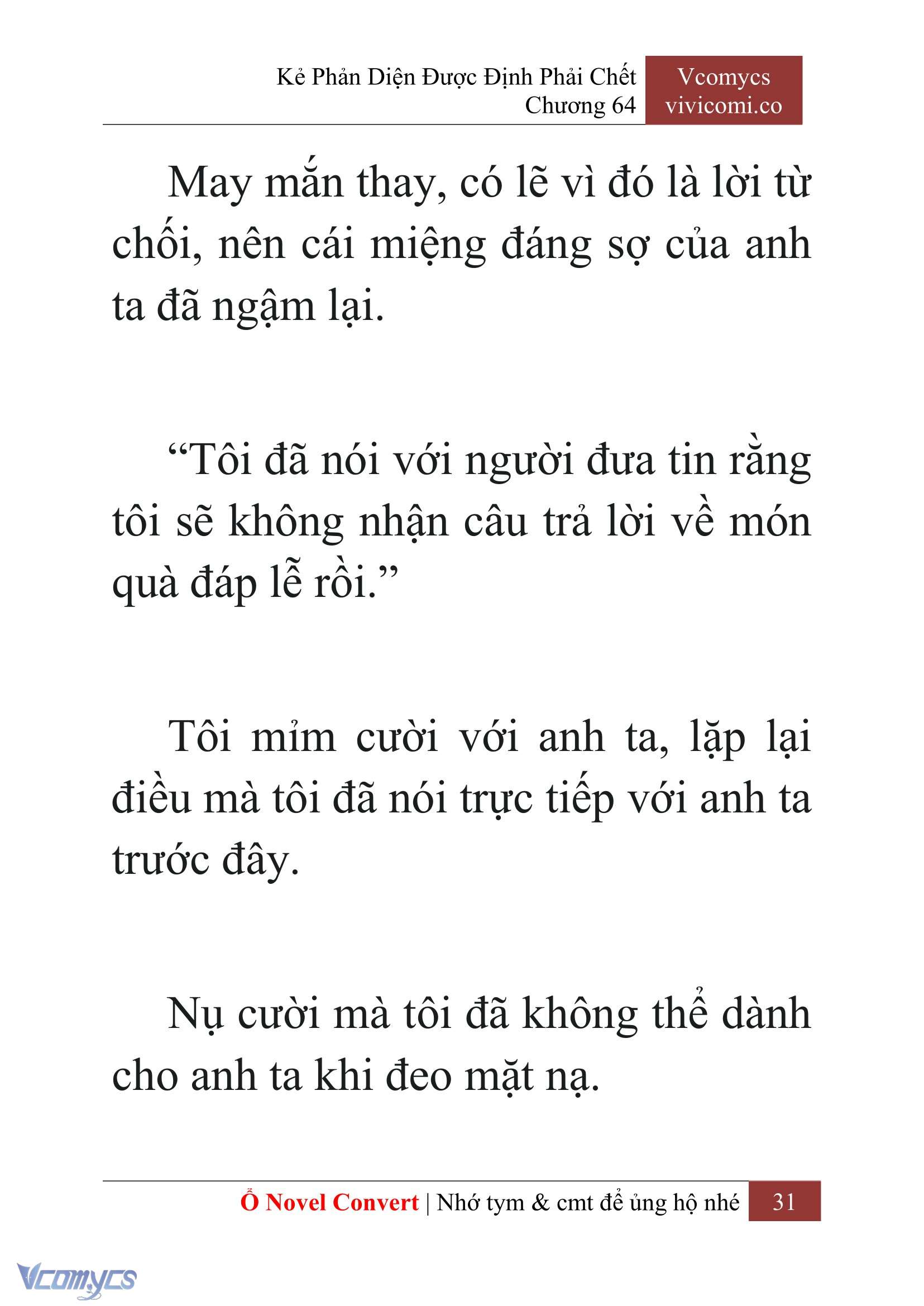 [Novel] Kẻ Phản Diện Được Định Phải Chết Chap 64 - Next 