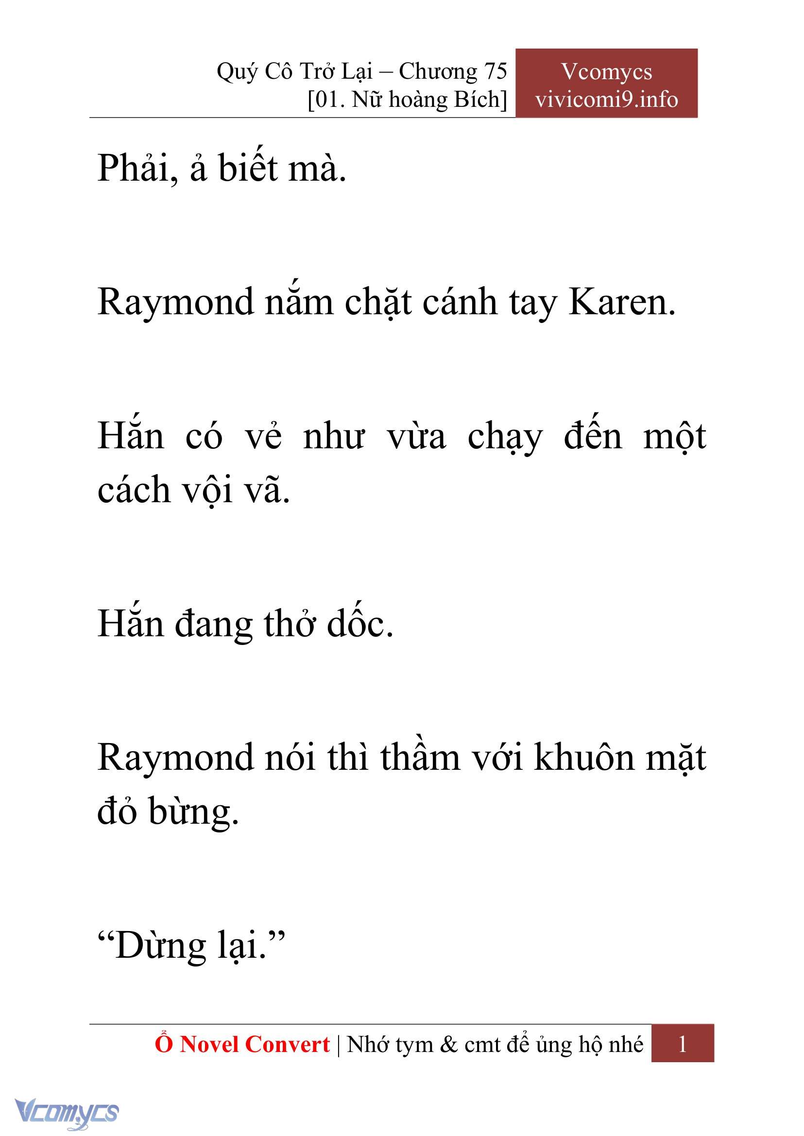 [Novel] Quý Cô Trở Lại Chap 75 - Trang 2