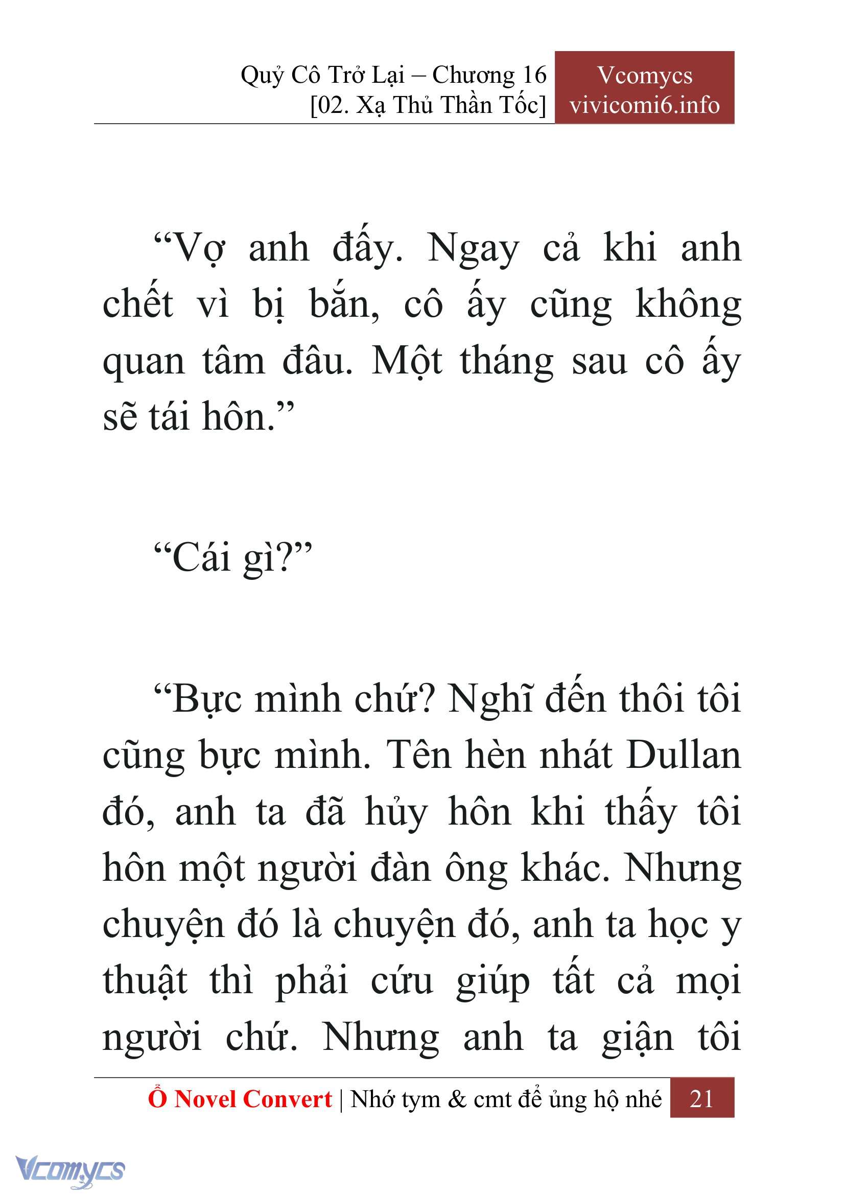 [Novel] Quý Cô Trở Lại Chap 16 - Trang 2