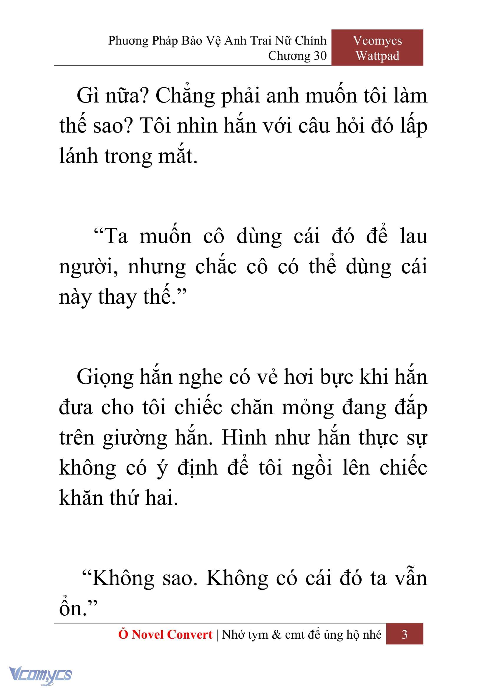 [Novel] Phương Pháp Bảo Vệ Anh Trai Nữ Chính Chap 30 - Trang 2