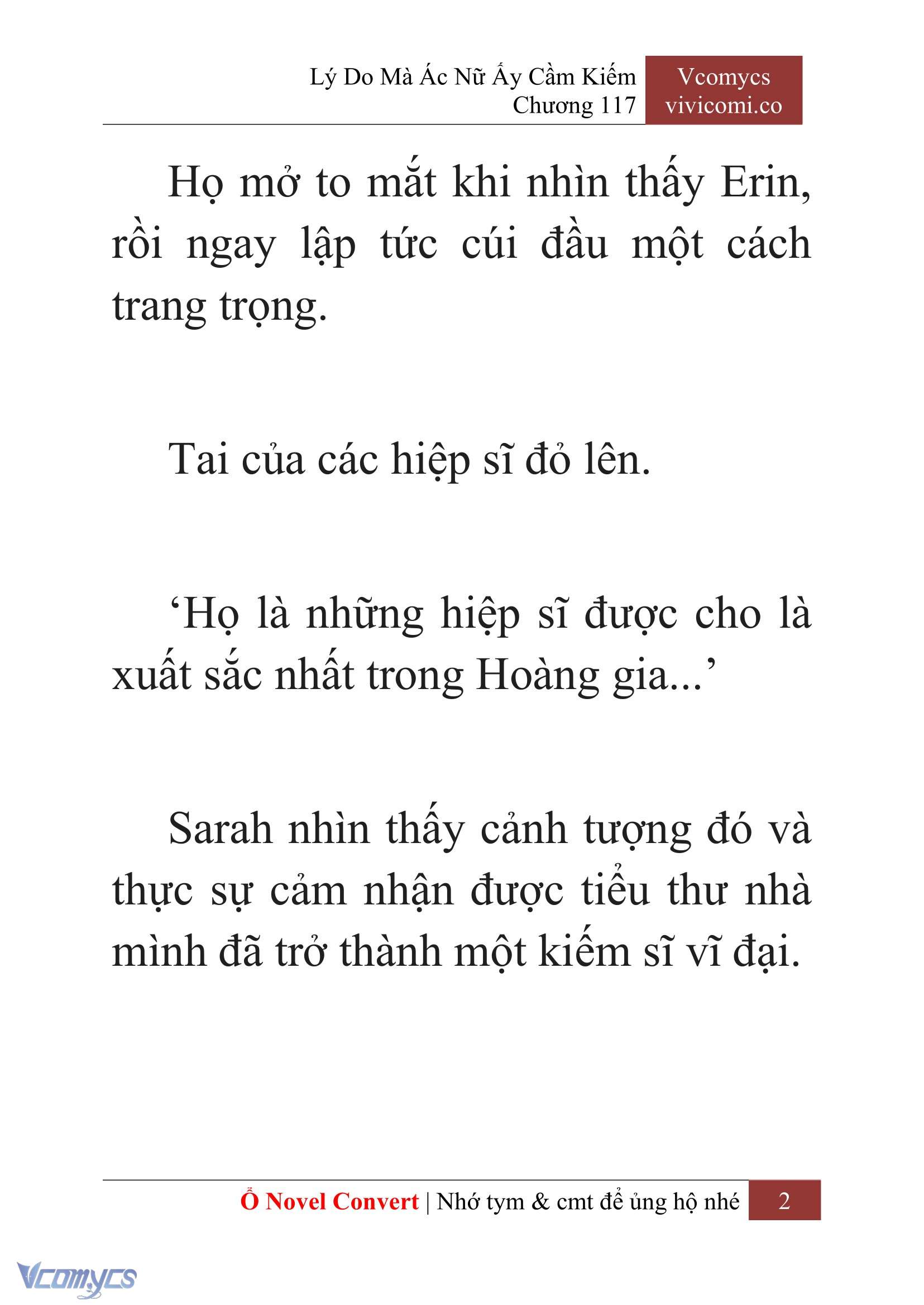 [Novel] Lý Do Mà Ác Nữ Ấy Cầm Kiếm Chap 117 - Trang 2