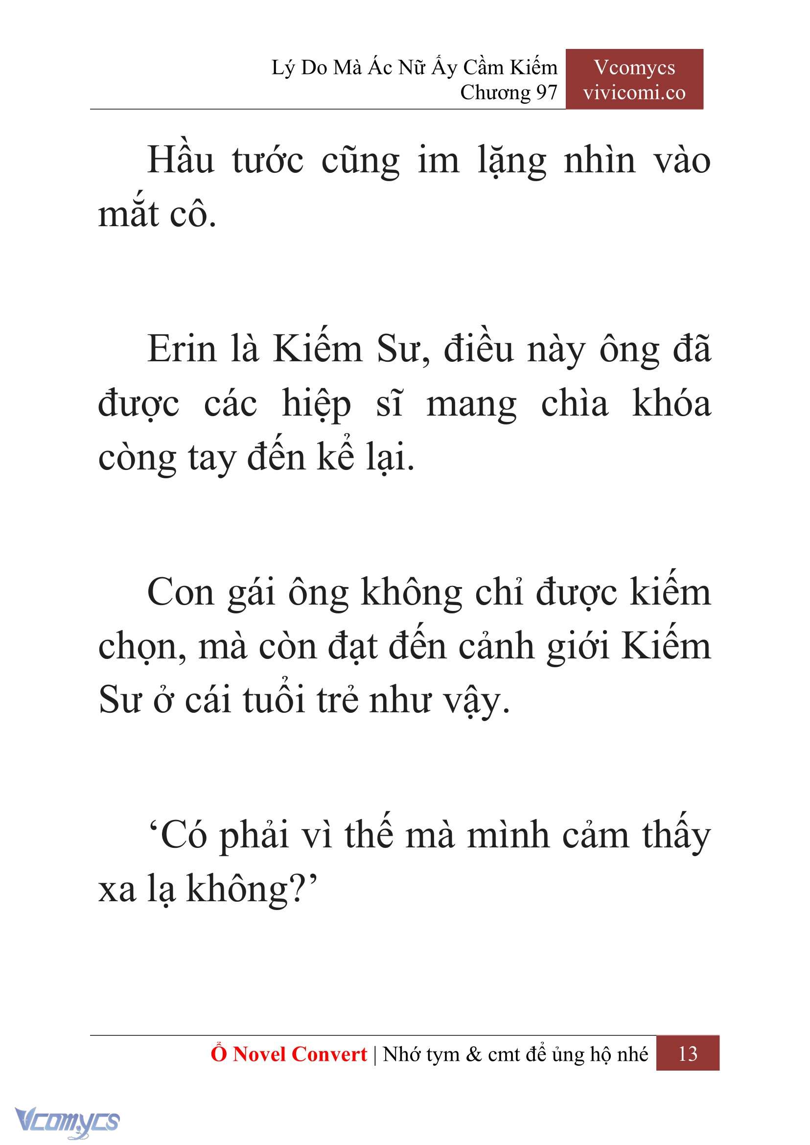 [Novel] Lý Do Mà Ác Nữ Ấy Cầm Kiếm Chap 97 - Trang 2