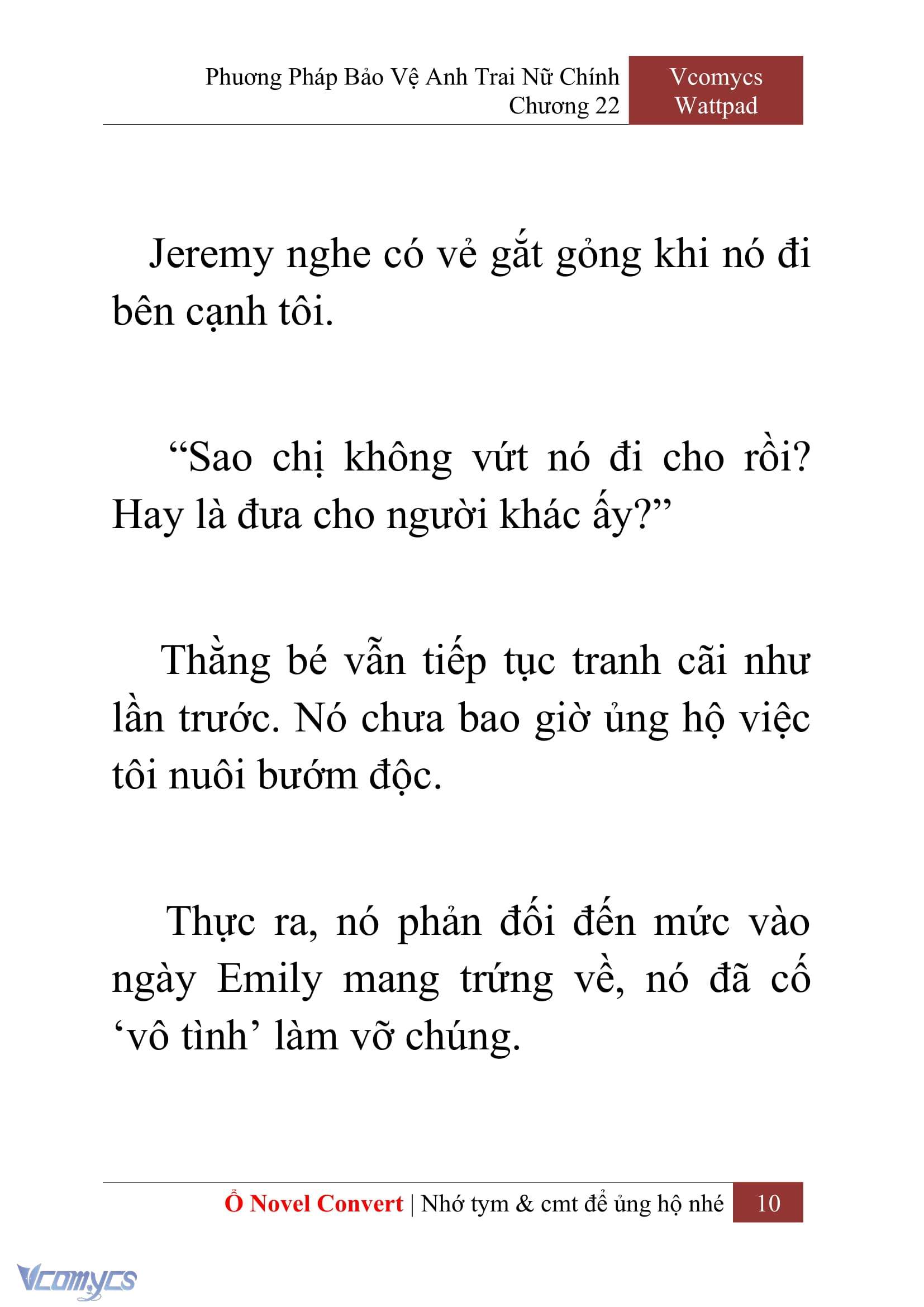 [Novel] Phương Pháp Bảo Vệ Anh Trai Nữ Chính Chap 22 - Trang 2