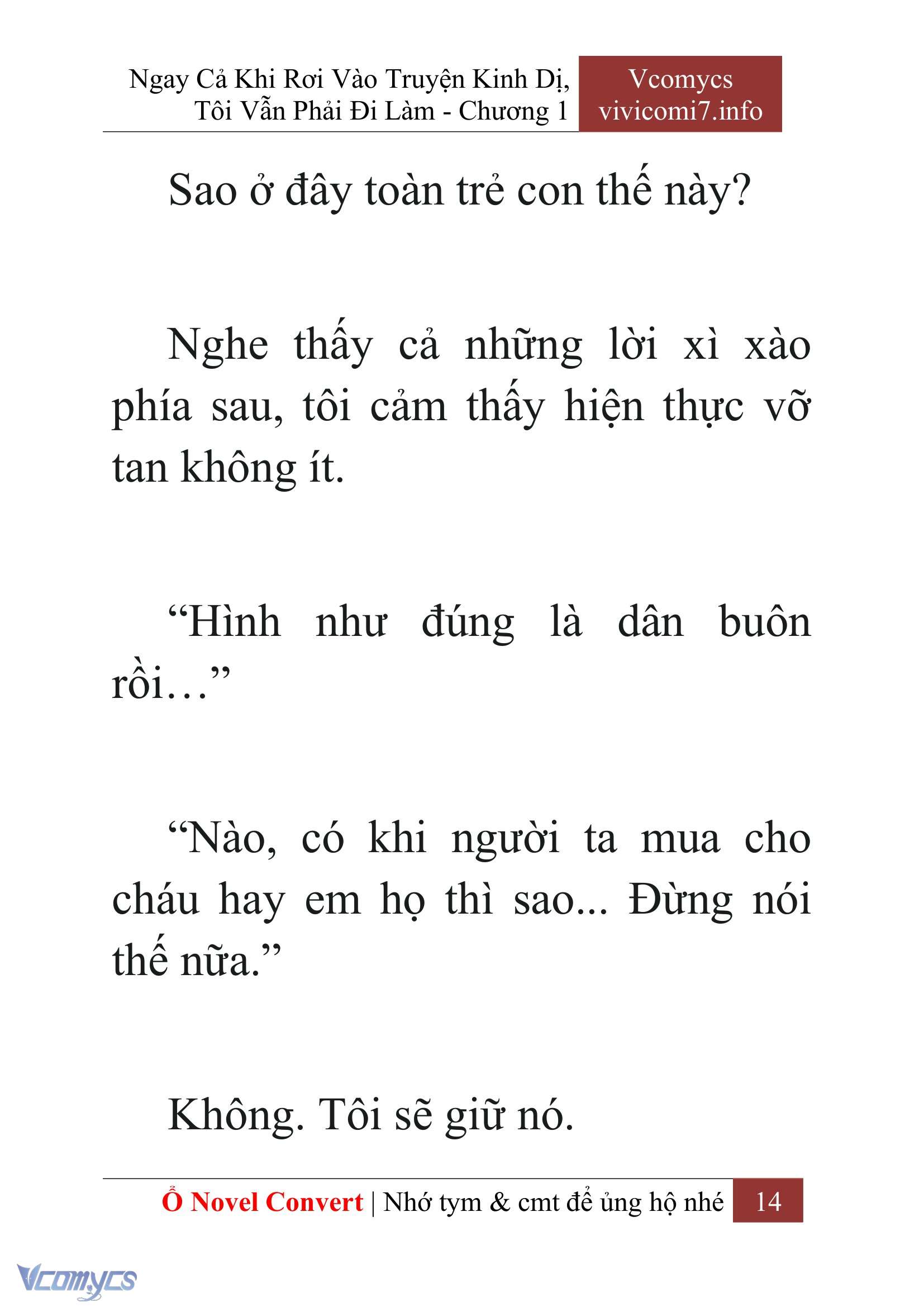 [Novel] Ngay Cả Khi Rơi Vào Truyện Kinh Dị, Tôi Vẫn Phải Đi Làm Chap 1 - Next Chap 2
