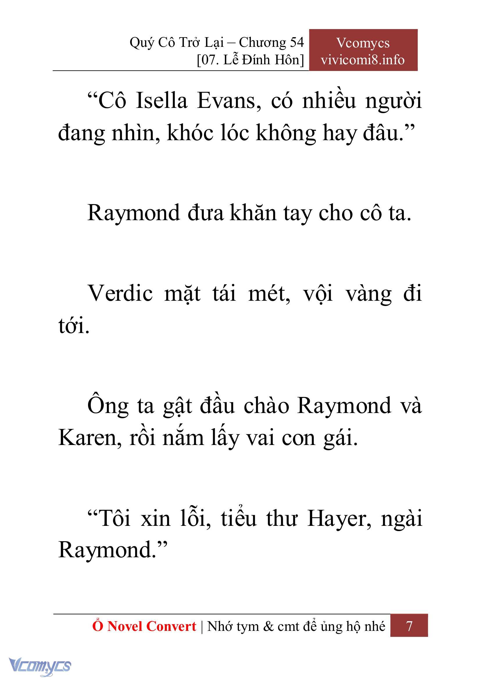 [Novel] Quý Cô Trở Lại Chap 54 - Trang 2