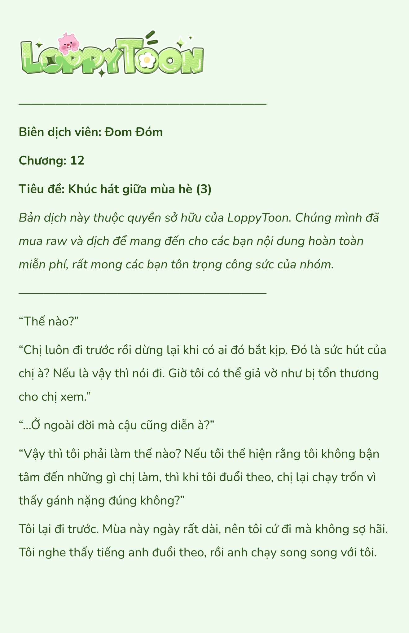 [Novel] Khúc Hát Giữa Mùa Hè Chap 12 - Trang 2