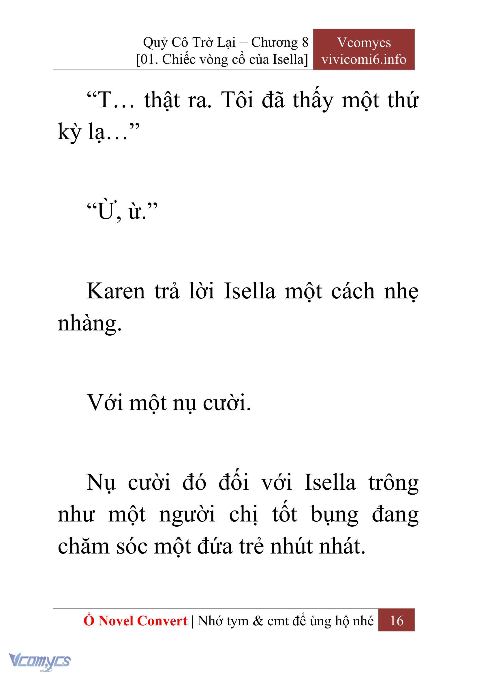[Novel] Quý Cô Trở Lại Chap 8 - Trang 2