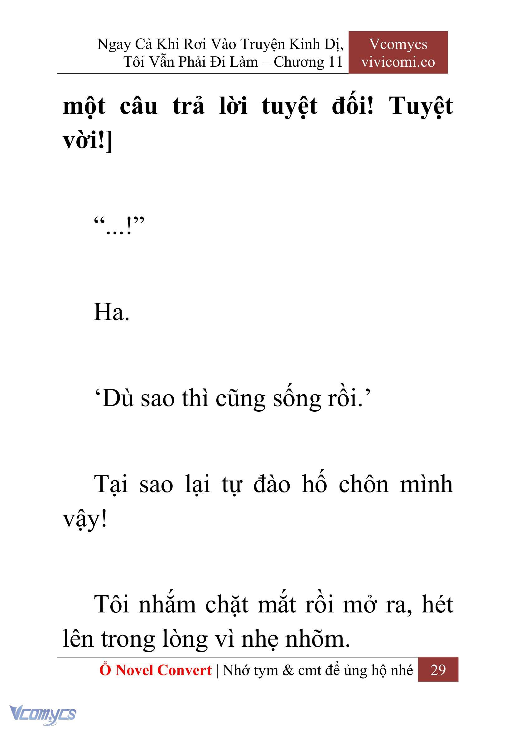 [Novel] Ngay Cả Khi Rơi Vào Truyện Kinh Dị, Tôi Vẫn Phải Đi Làm Chap 11 - Next 