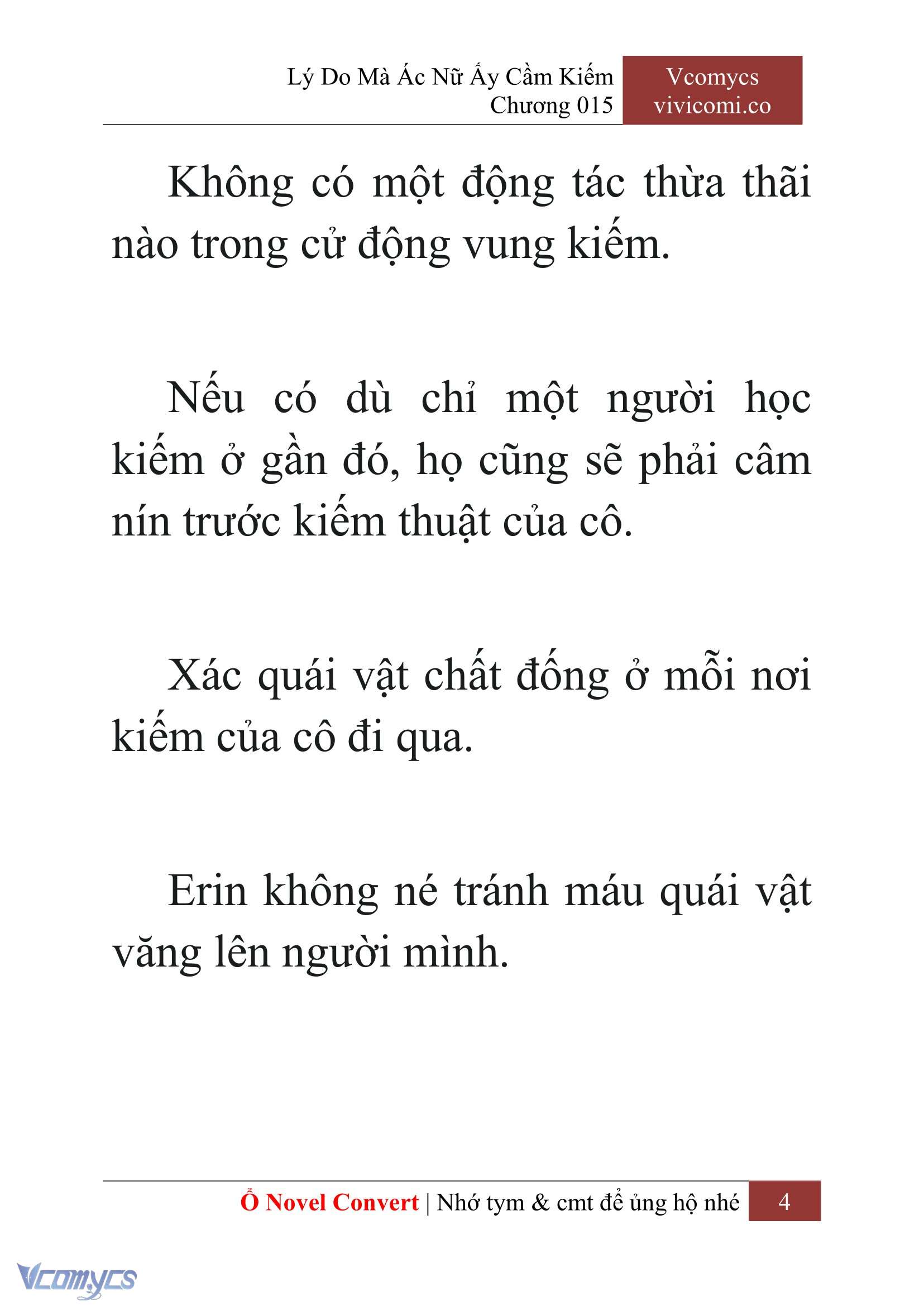 [Novel] Lý Do Mà Ác Nữ Ấy Cầm Kiếm Chap 15 - Trang 2