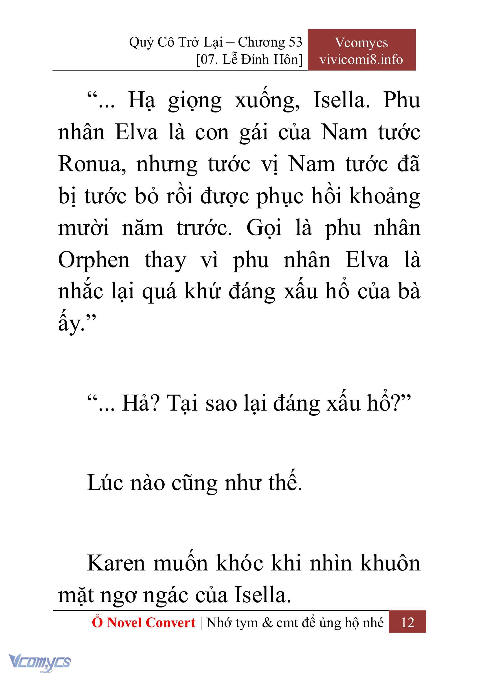 [Novel] Quý Cô Trở Lại Chap 53 - Trang 2