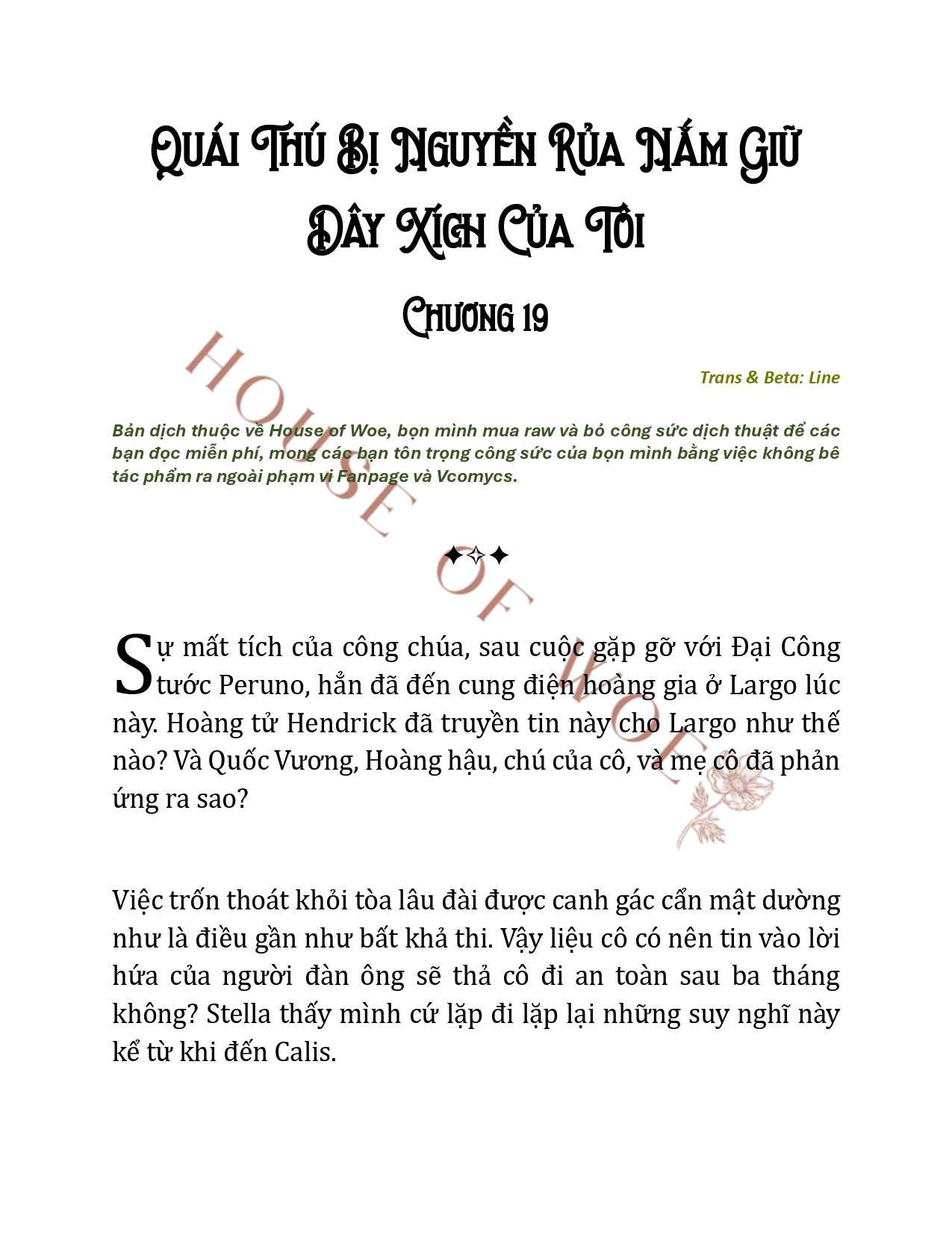 [NOVEL] QUÁI THÚ BỊ NGUYỀN RỦA NẮM GIỮ DÂY XÍCH CỦA TÔI Chap 19 - Trang 2