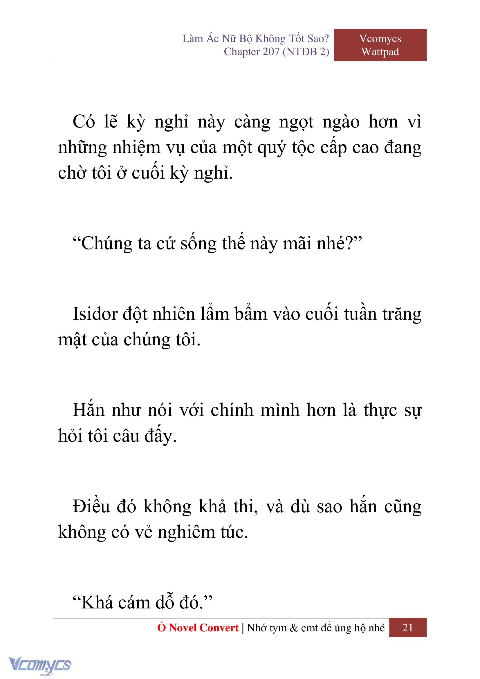[Novel] Làm Ác Nữ Bộ Không Tốt Sao? Chap 207 - Trang 2