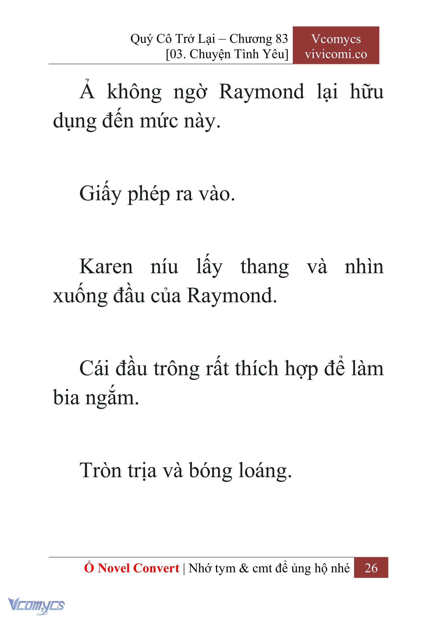 [Novel] Quý Cô Trở Lại Chap 83 - Trang 2