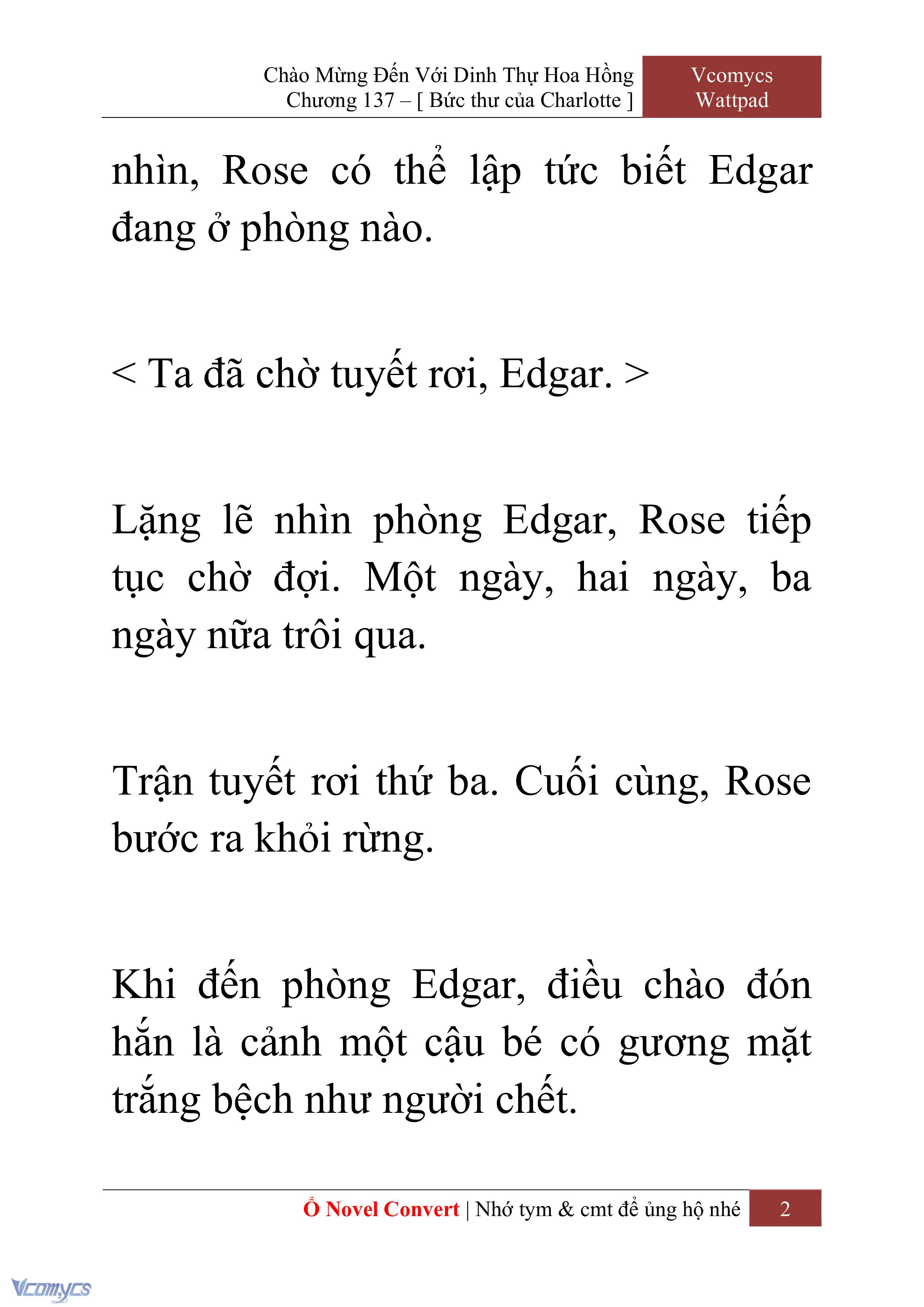 [Novel] Chào Mừng Đến Với Dinh Thự Hoa Hồng Chap 137 - Trang 2