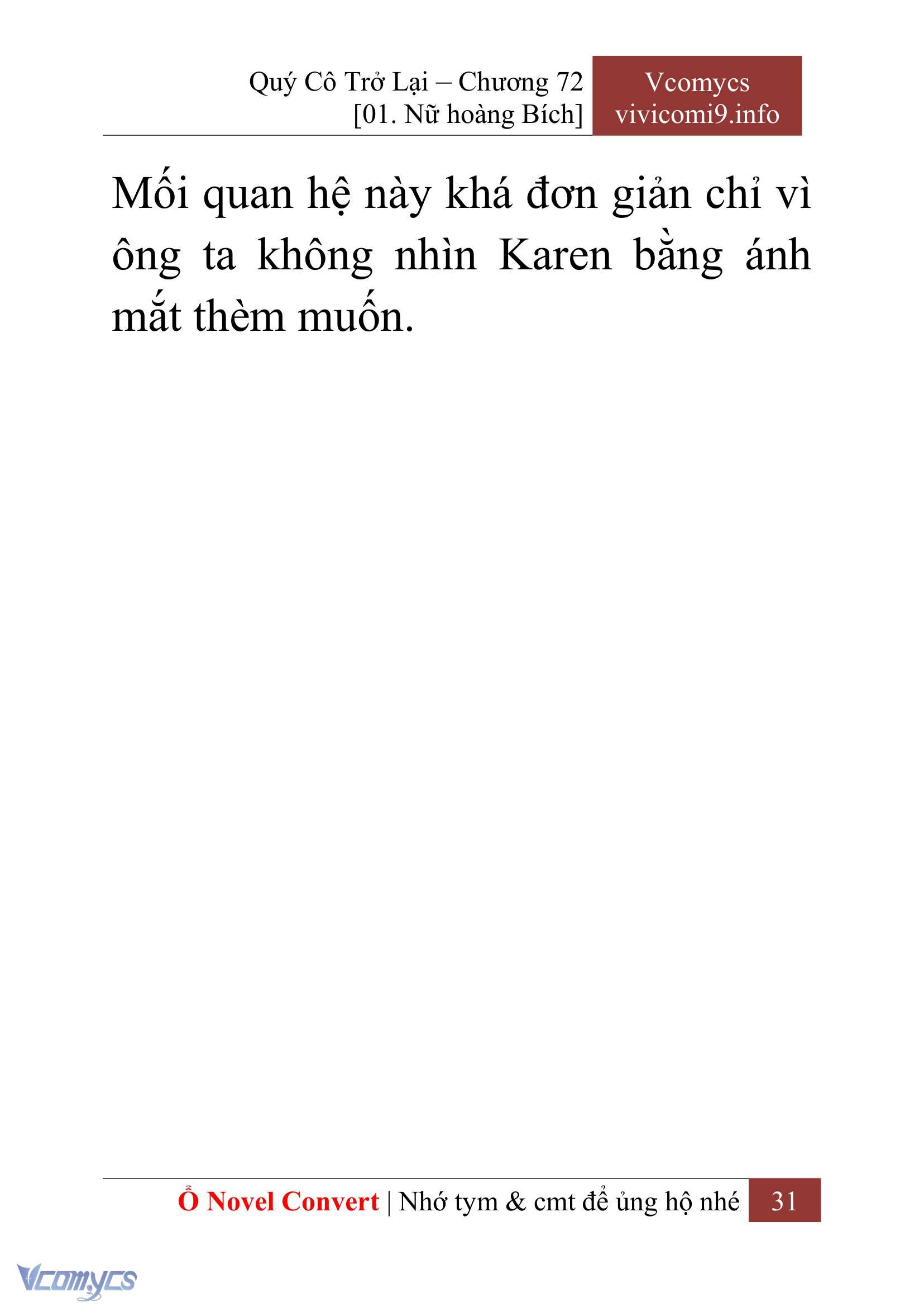 [Novel] Quý Cô Trở Lại Chap 72 - Trang 2