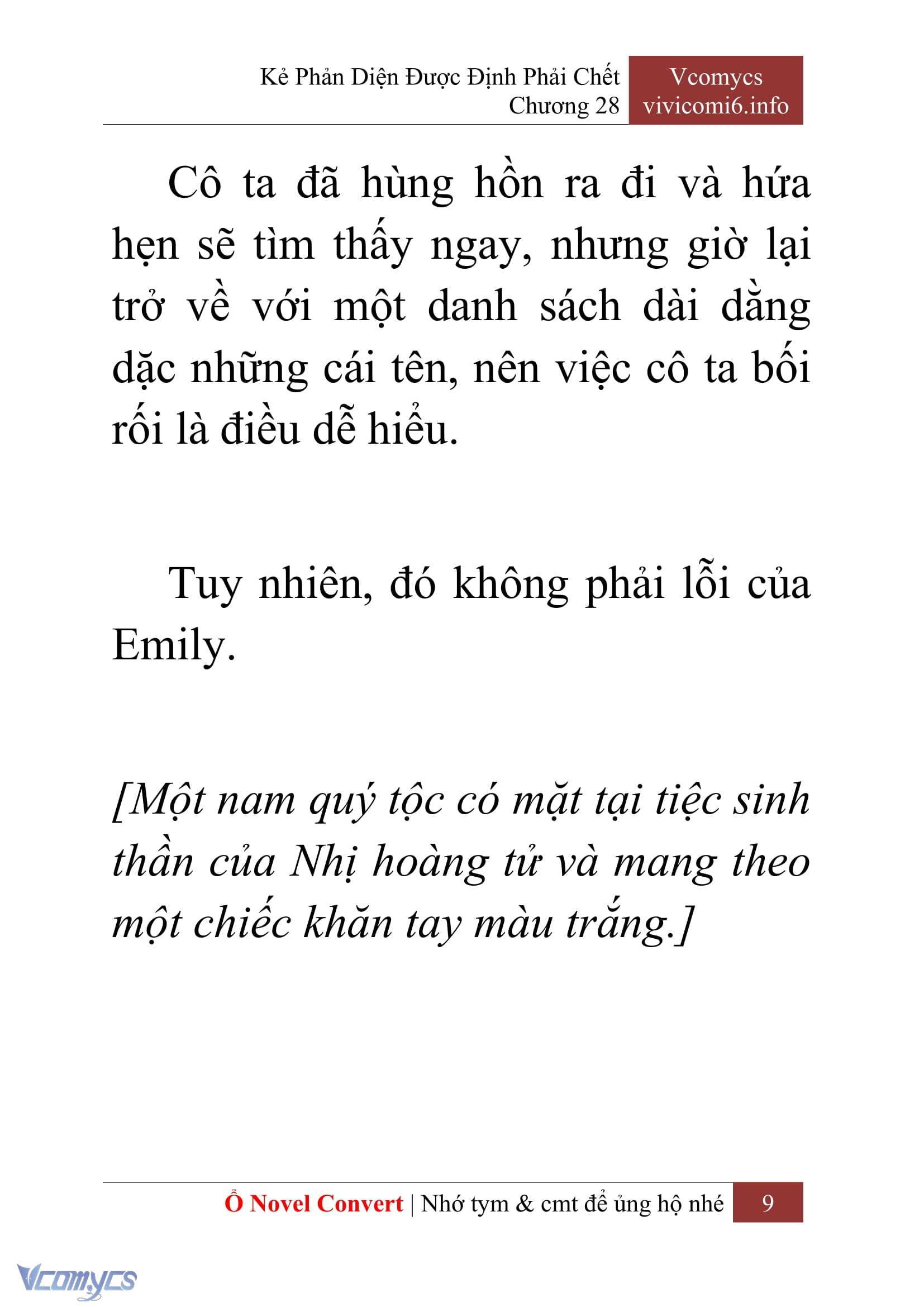 [Novel] Kẻ Phản Diện Được Định Phải Chết Chap 28 - Trang 2