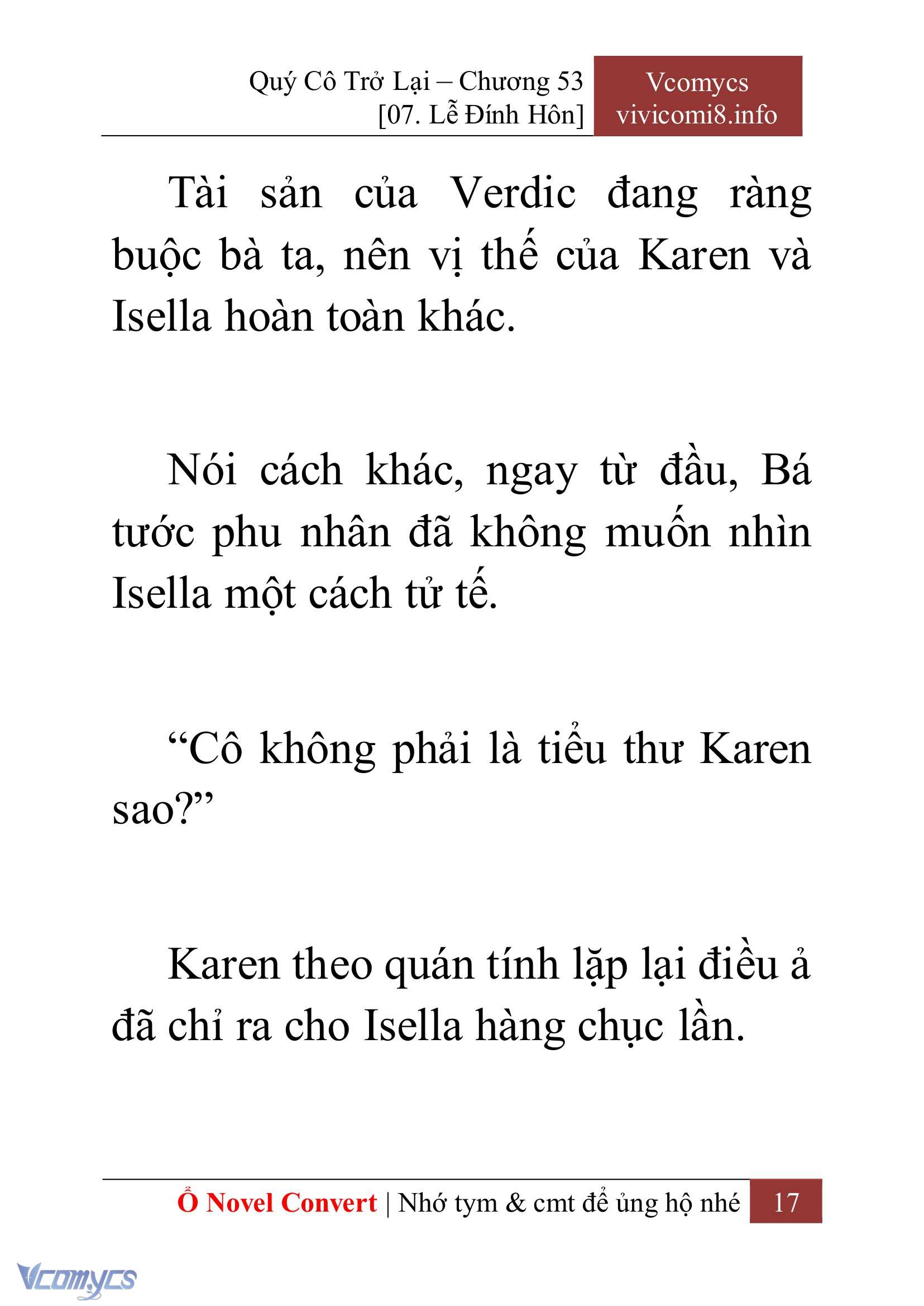 [Novel] Quý Cô Trở Lại Chap 53 - Trang 2