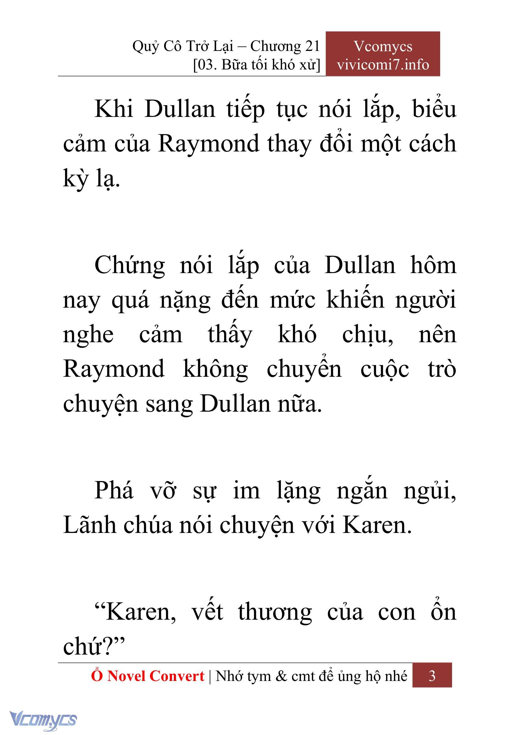 [Novel] Quý Cô Trở Lại Chap 21 - Trang 2