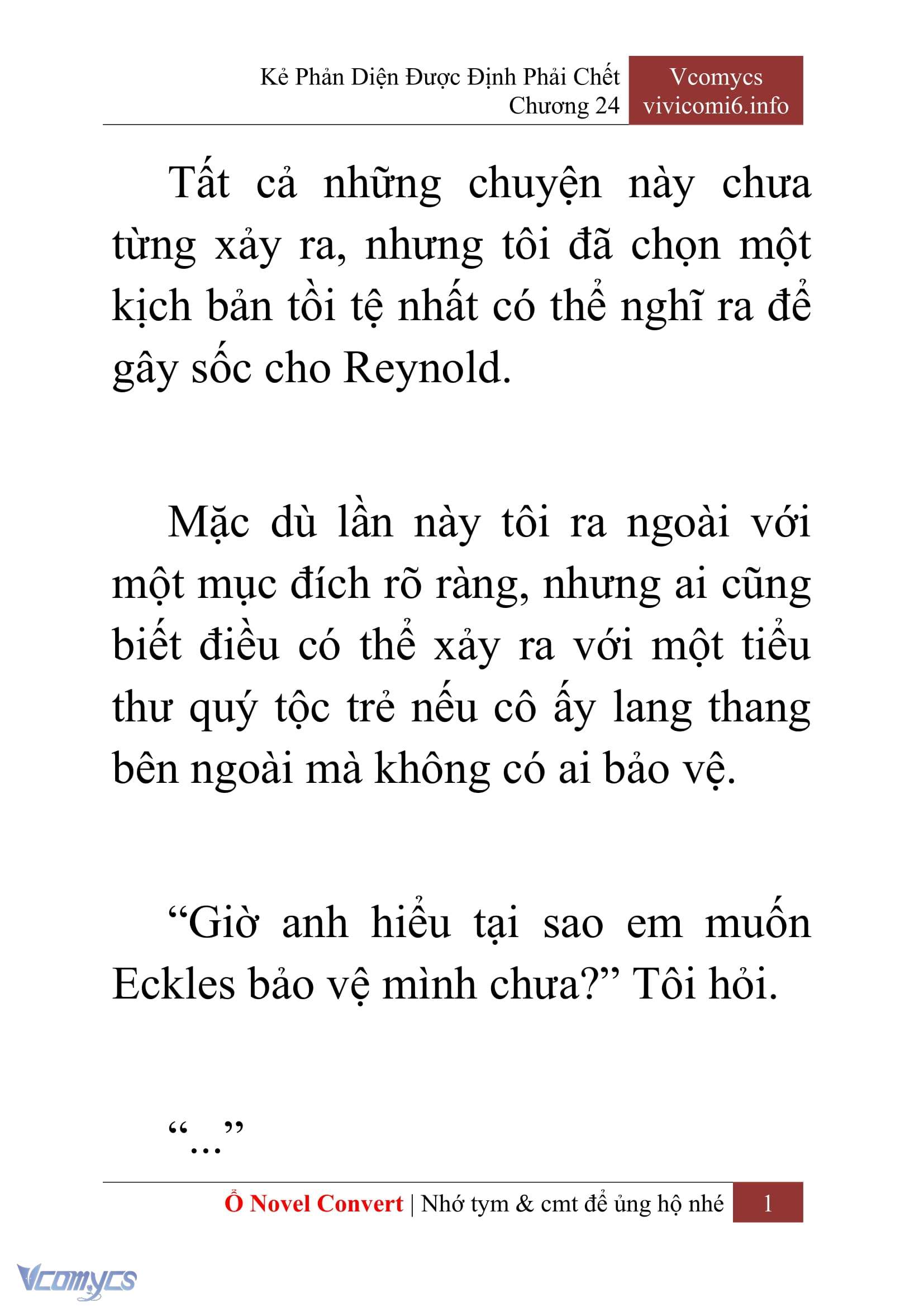 [Novel] Kẻ Phản Diện Được Định Phải Chết Chap 24 - Trang 2