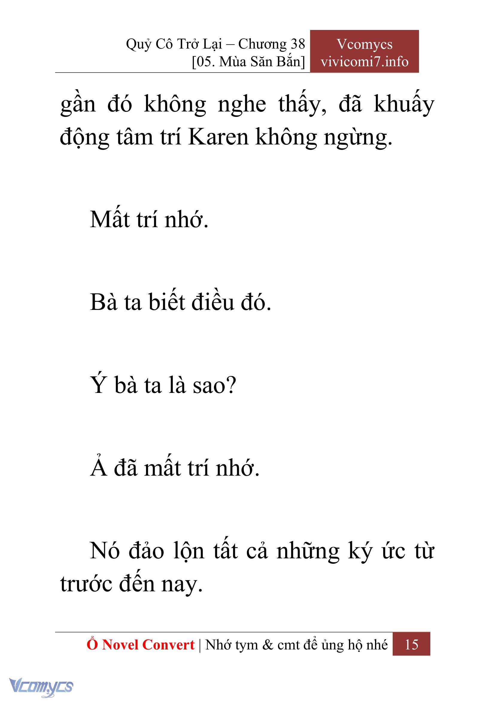 [Novel] Quý Cô Trở Lại Chap 38 - Trang 2