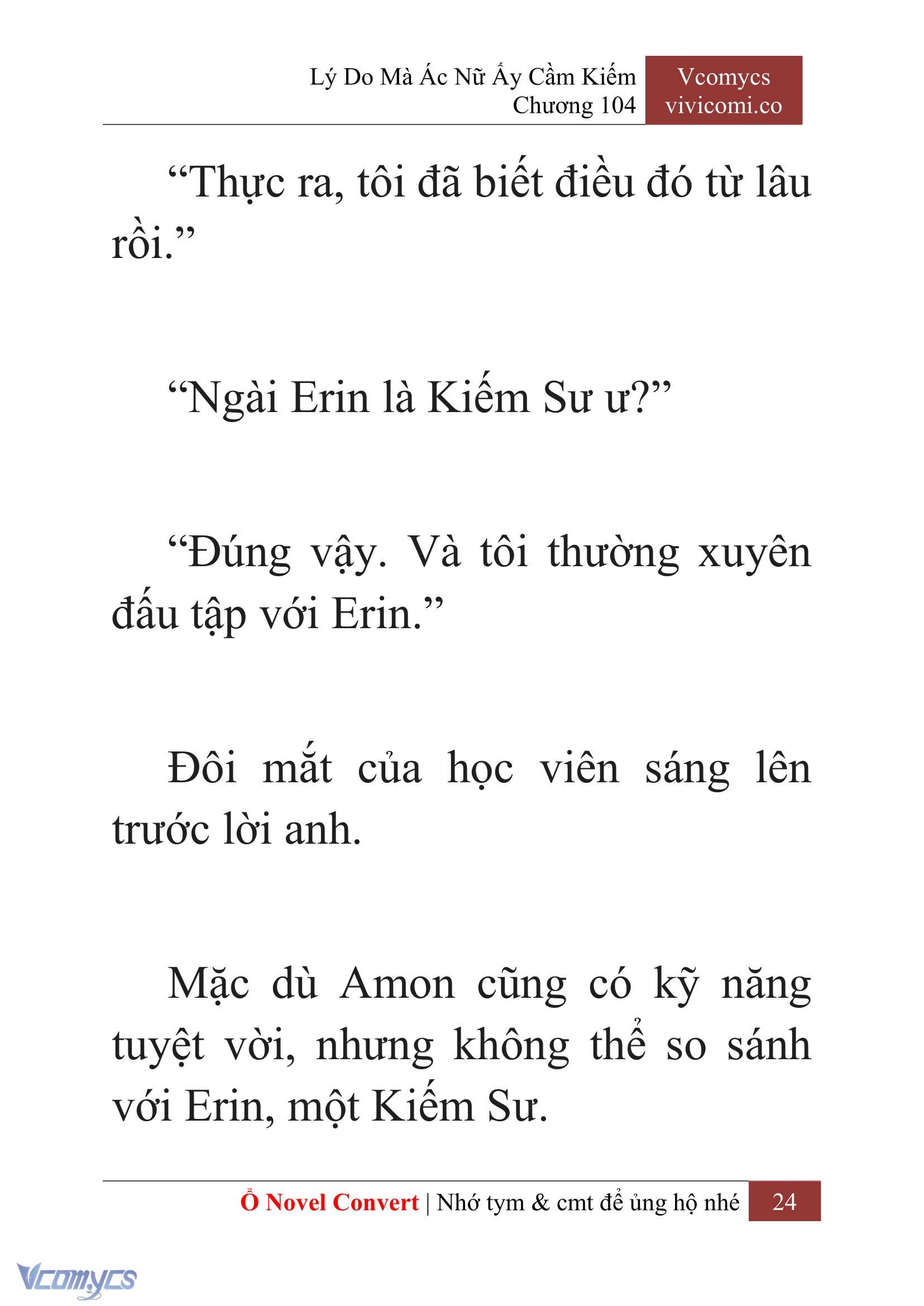 [Novel] Lý Do Mà Ác Nữ Ấy Cầm Kiếm Chap 104 - Trang 2