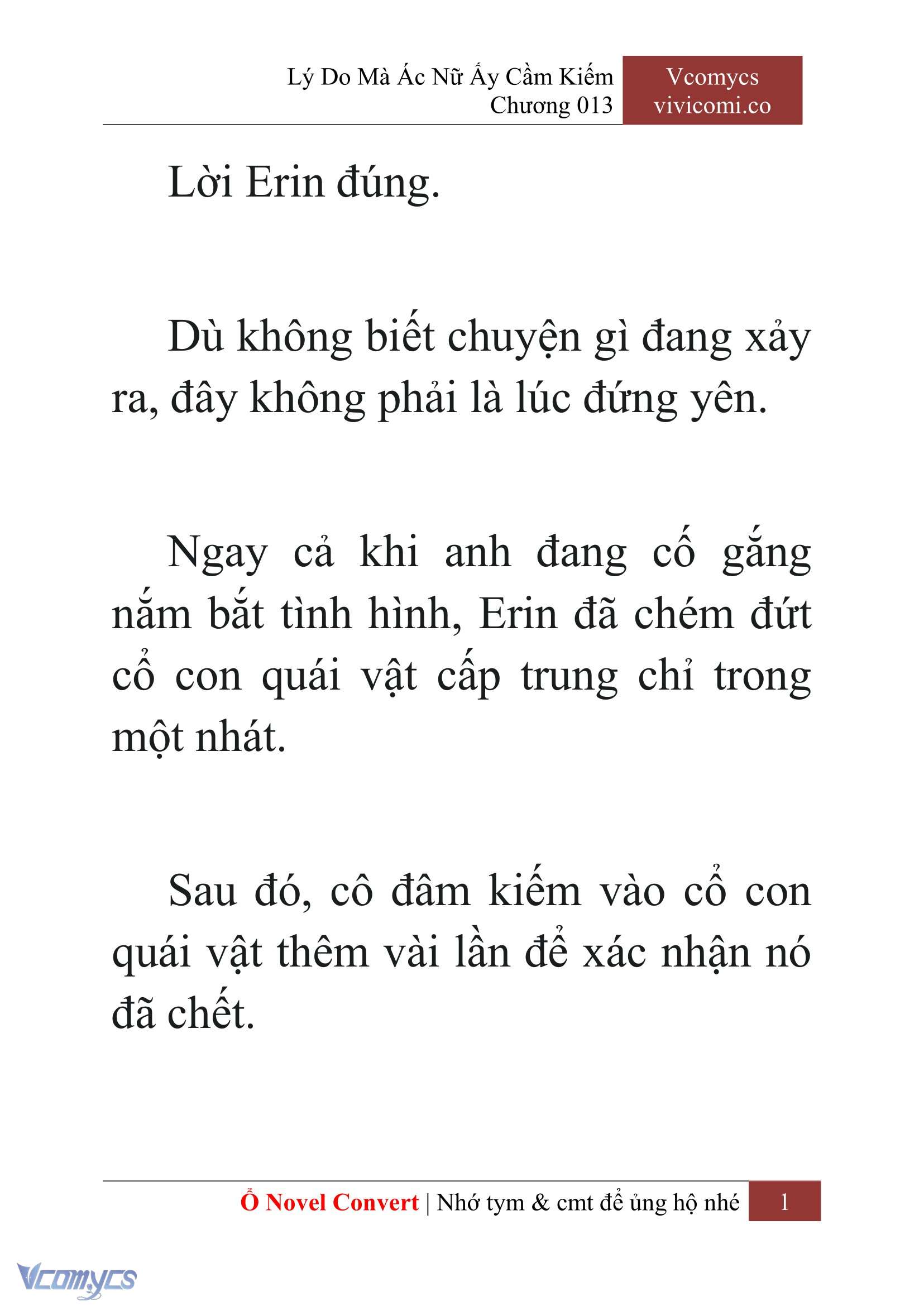[Novel] Lý Do Mà Ác Nữ Ấy Cầm Kiếm Chap 13 - Trang 2