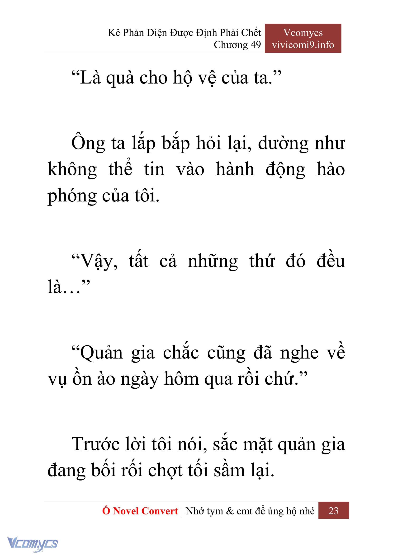[Novel] Kẻ Phản Diện Được Định Phải Chết Chap 49 - Trang 2