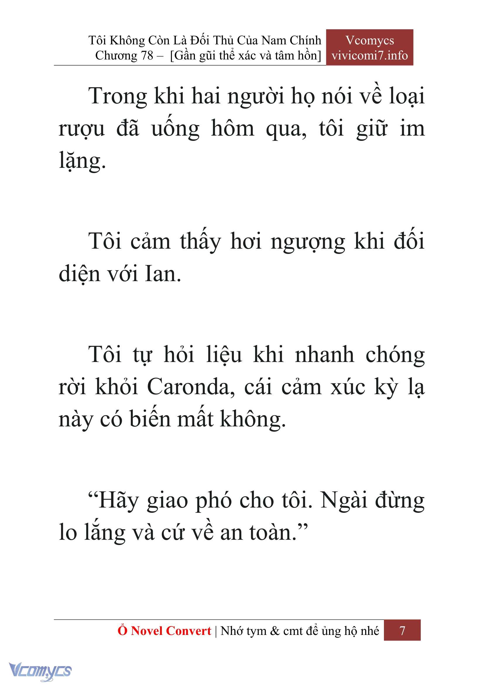 [Novel] Tôi Không Còn Là Đối Thủ Của Nam Chính Chap 78 - Next 