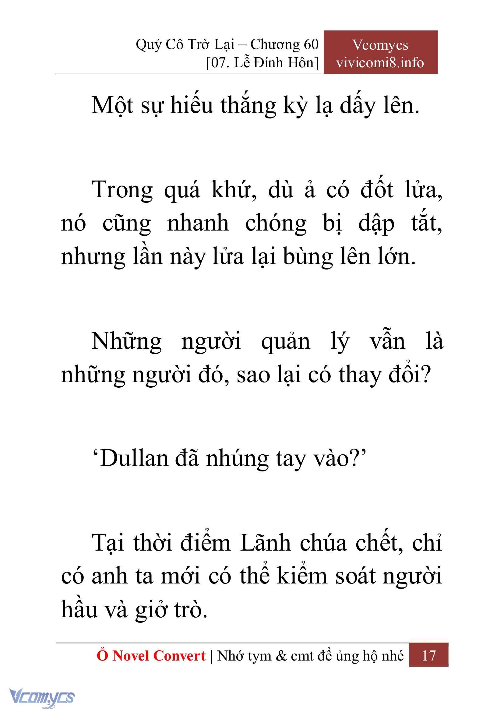 [Novel] Quý Cô Trở Lại Chap 60 - Trang 2