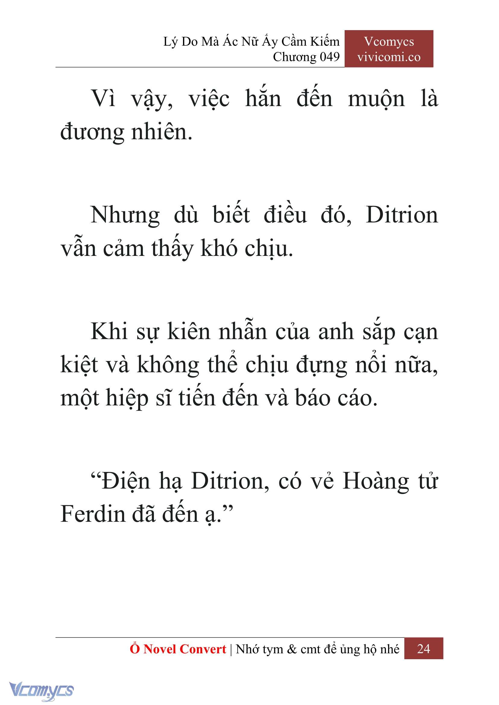 [Novel] Lý Do Mà Ác Nữ Ấy Cầm Kiếm Chap 49 - Next Chap 50