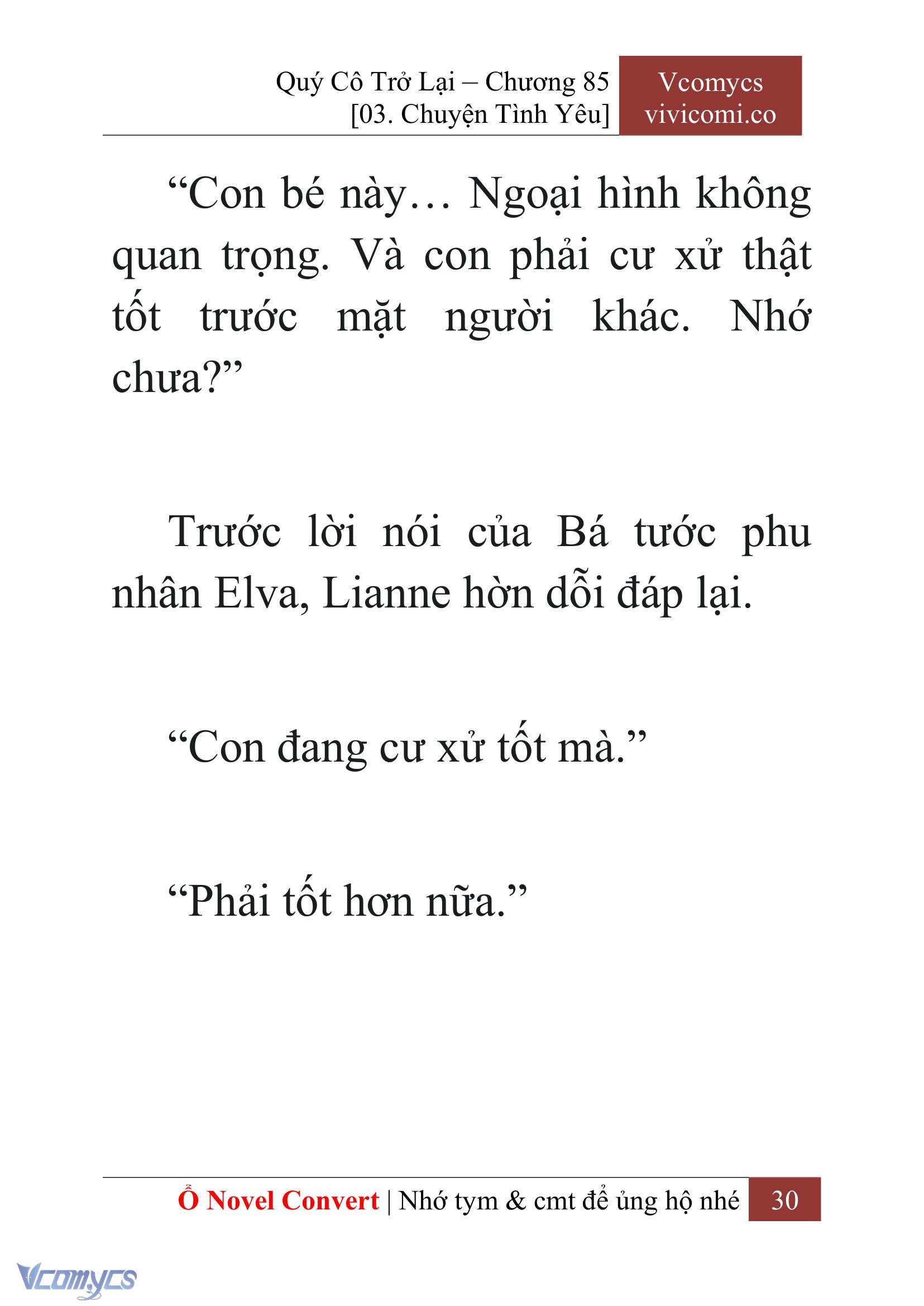 [Novel] Quý Cô Trở Lại Chap 85 - Trang 2