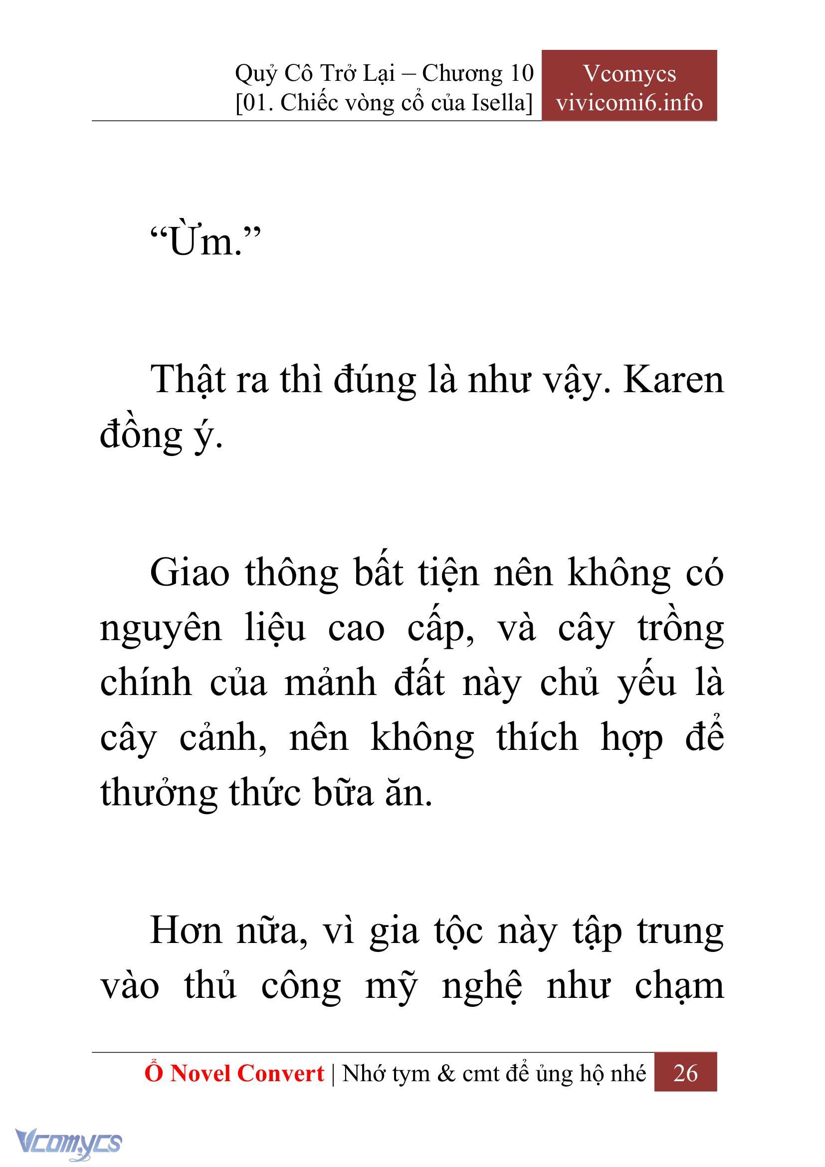 [Novel] Quý Cô Trở Lại Chap 10 - Trang 2