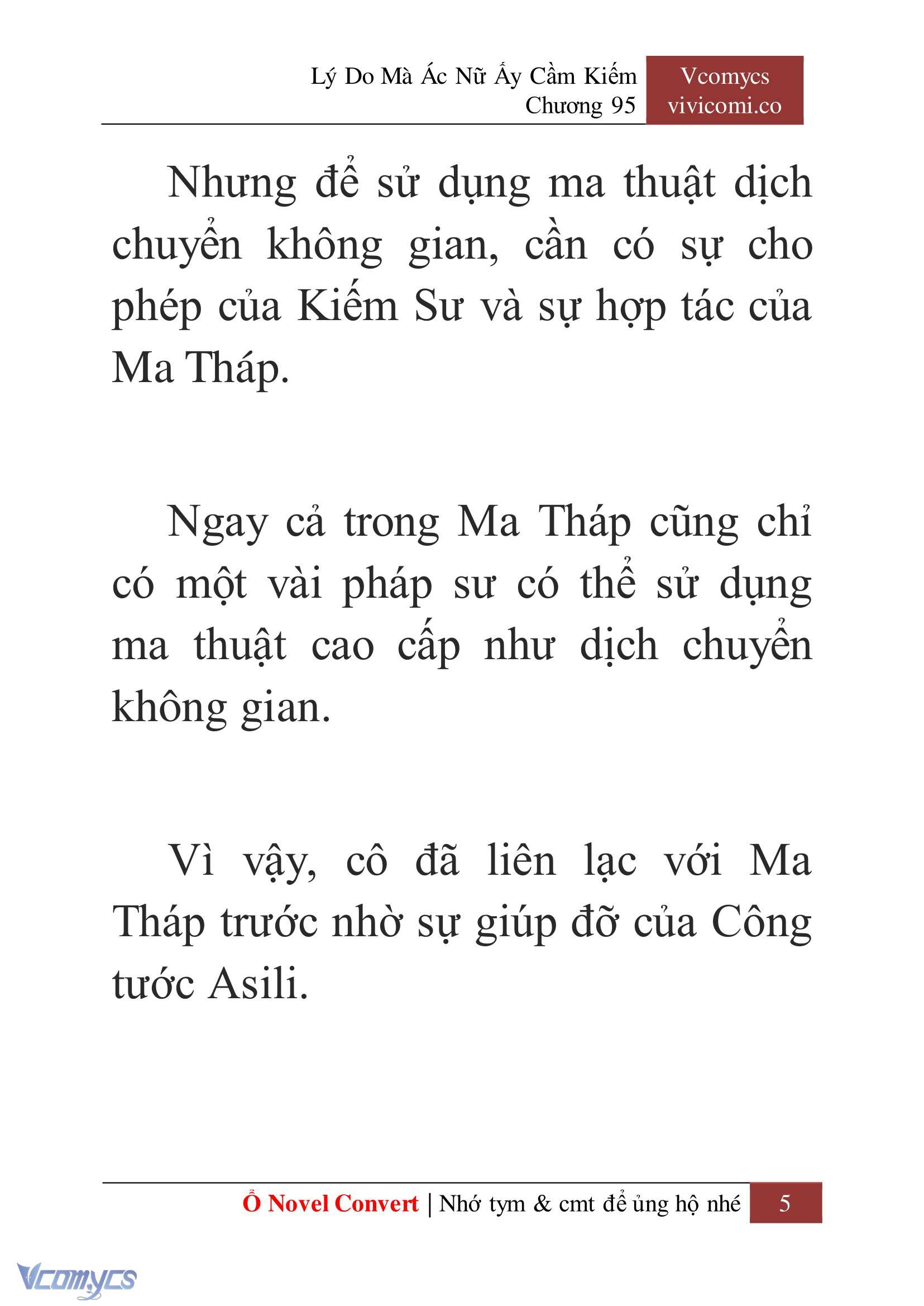 [Novel] Lý Do Mà Ác Nữ Ấy Cầm Kiếm Chap 95 - Next 