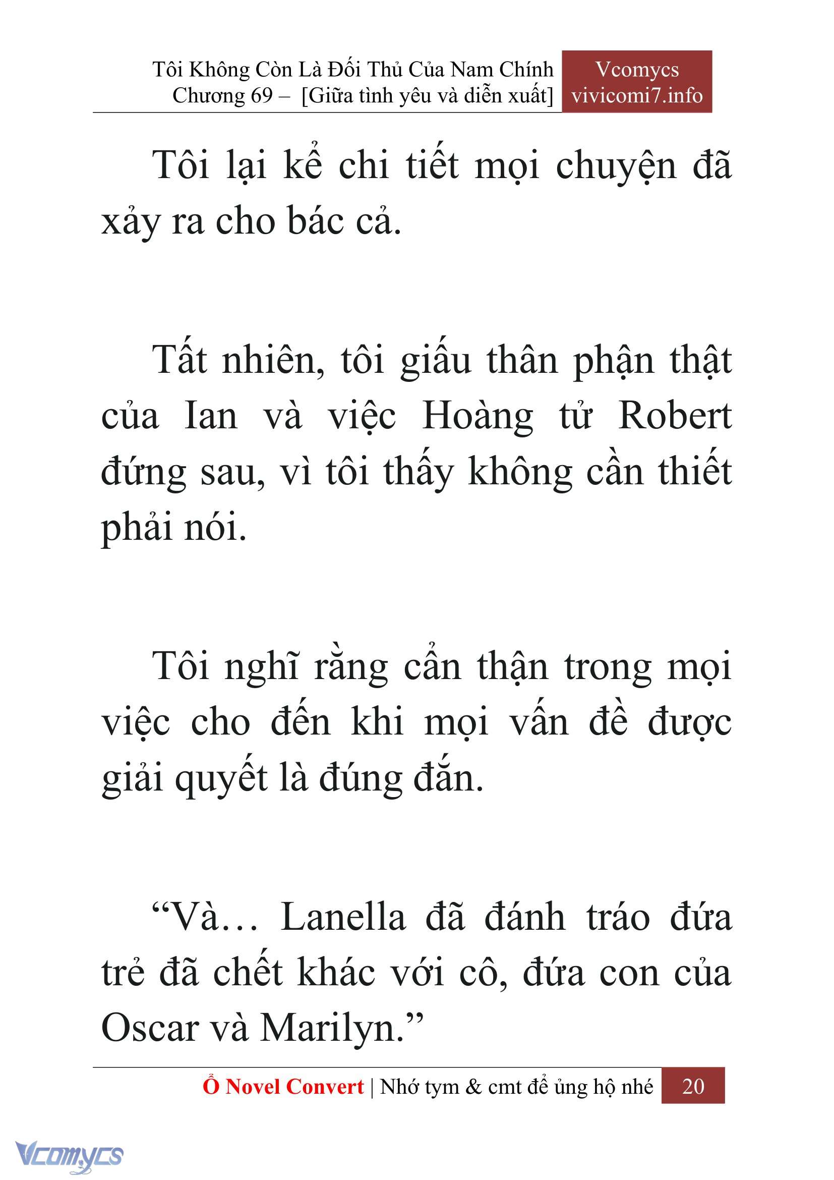 [Novel] Tôi Không Còn Là Đối Thủ Của Nam Chính Chap 69 - Trang 2