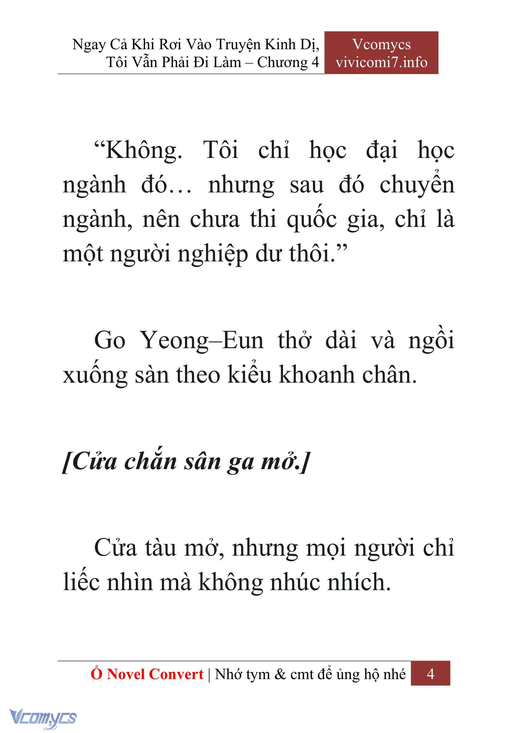 [Novel] Ngay Cả Khi Rơi Vào Truyện Kinh Dị, Tôi Vẫn Phải Đi Làm Chap 4 - Trang 2